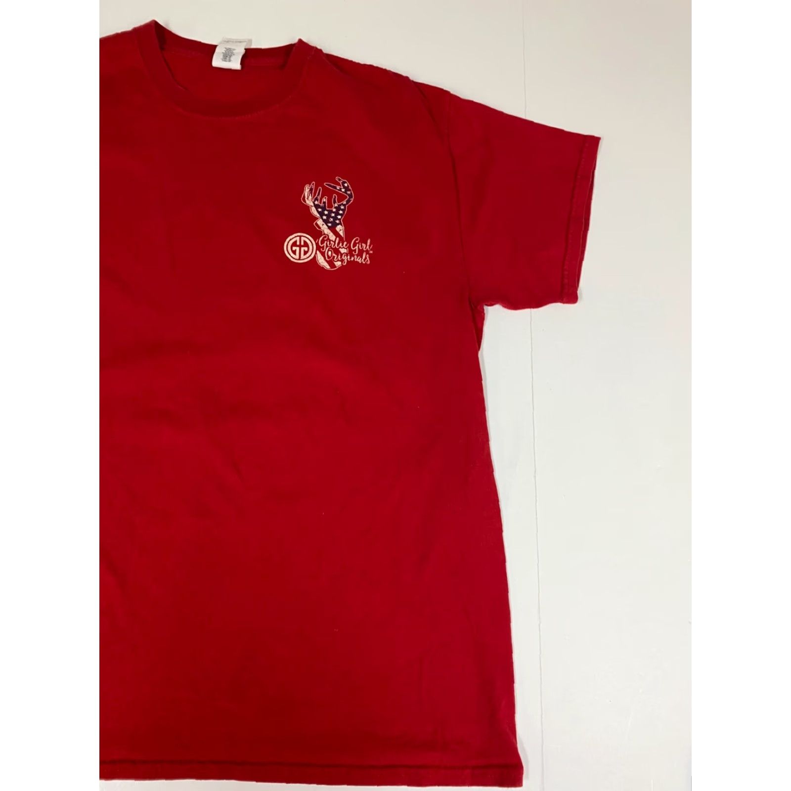 Gildan Gildan Deer Mens Shirt L Red Christmas Outdoor Logo Crew Neck T-Shirt Regular Cotton Short Sleeve Men Size US L / EU 52-54 / 3 - 2 Thumbnail