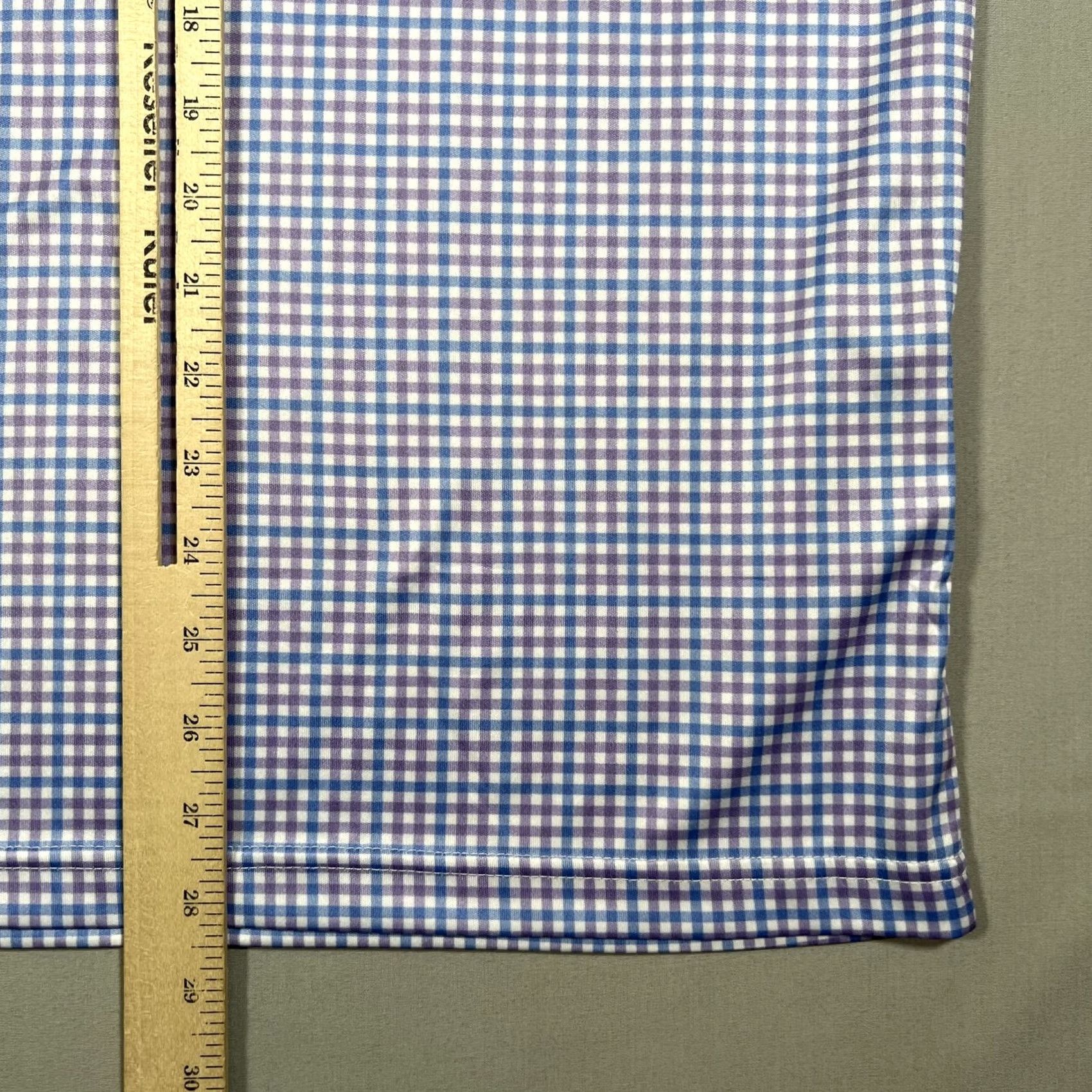CO Collars & Co Golf Polo Shirt Mens Medium Blue Purple Gingham Check El Cab Size US M / EU 48-50 / 2 - 6 Thumbnail