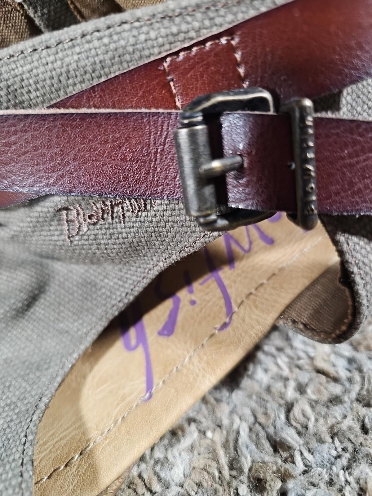 Other Blowfish Malibu Womens Canvas Buckle Zipper Sandal Shoes 8.5 Size US 8.5 / IT 38.5 - 3 Thumbnail