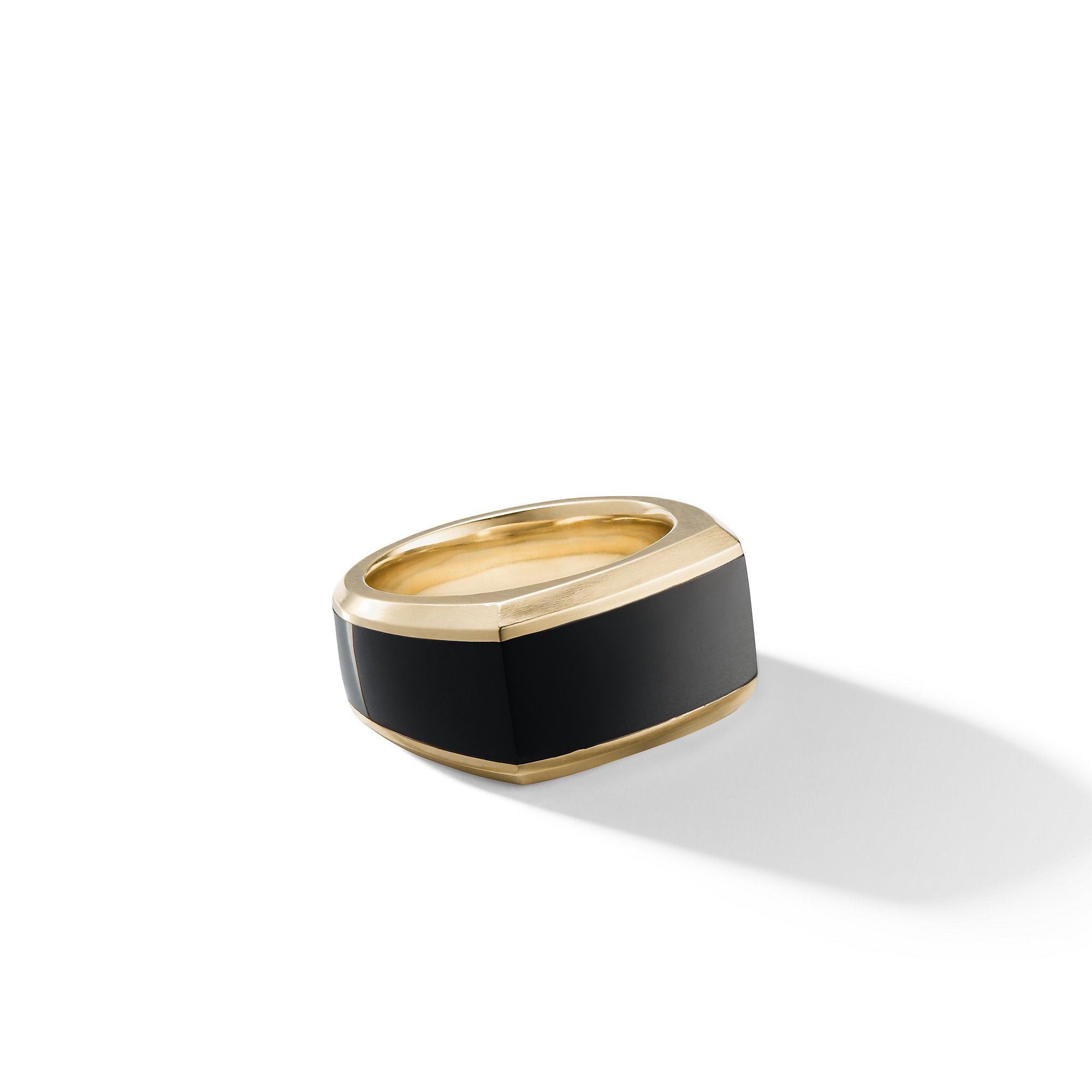 David Yurman o1w1db10325 Size:OS/ Roman Signet Ring in Black/Golden Size ONE SIZE - 2 Thumbnail