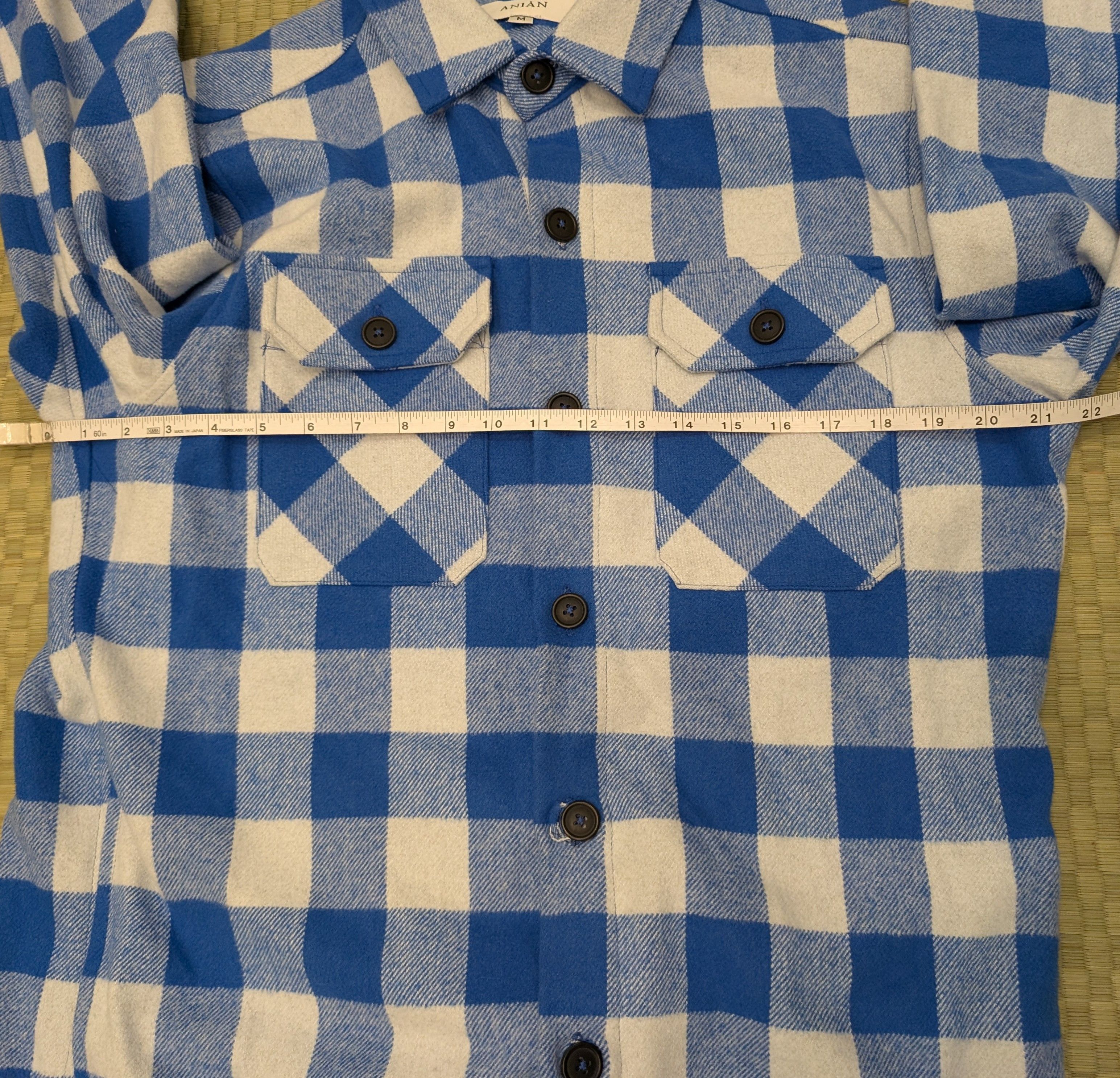 Other Anian Blue Plaid Thick Blanket Flannel Made in Canada Size US M / EU 48-50 / 2 - 5 Thumbnail