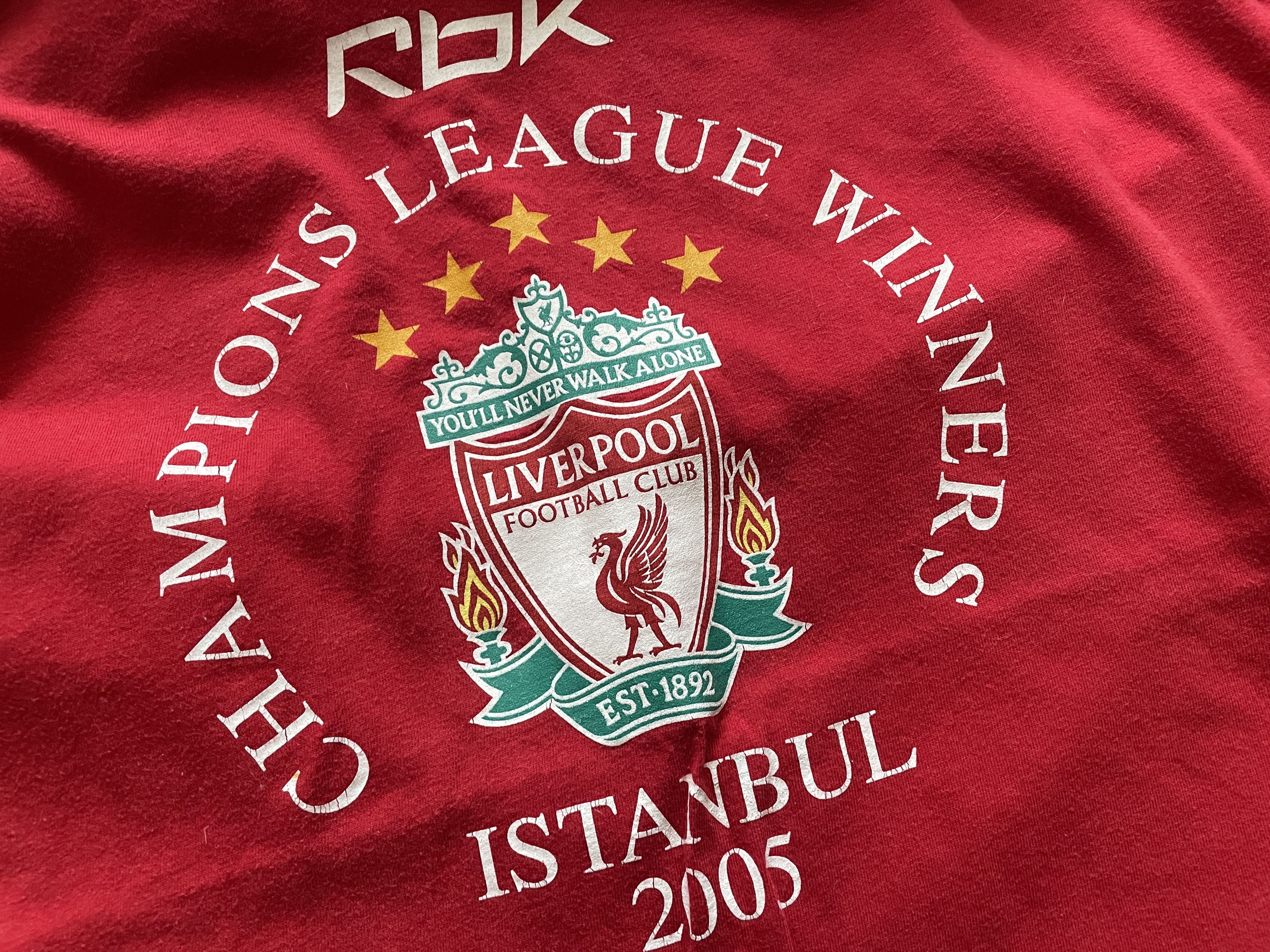 Reebok Vintage Liverpool Stambul Champions Jersey Shirt Football Size US L / EU 52-54 / 3 - 5 Thumbnail