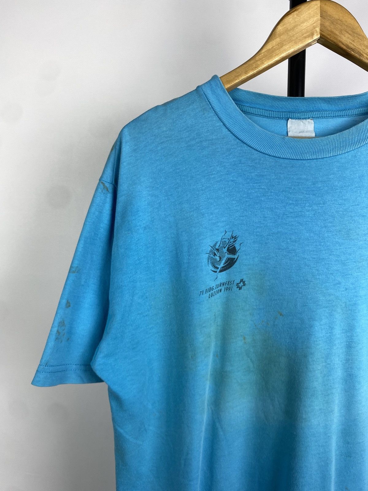 Adidas × Vintage Vintage 1991 71 Eidg. Turnfest LUZERN Adidas T Shirt Size US L / EU 52-54 / 3 - 3 Thumbnail