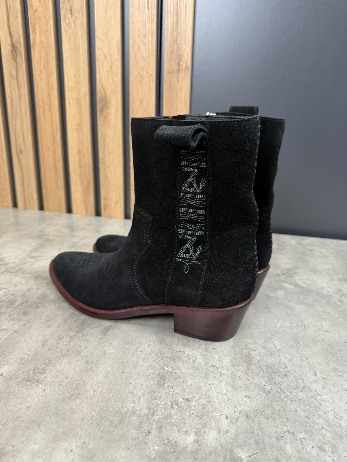 Zadig & Voltaire Zadig & Voltaire Black Western Suede Ankle Boots Size 39 Size US 9 / IT 39 - 5 Thumbnail