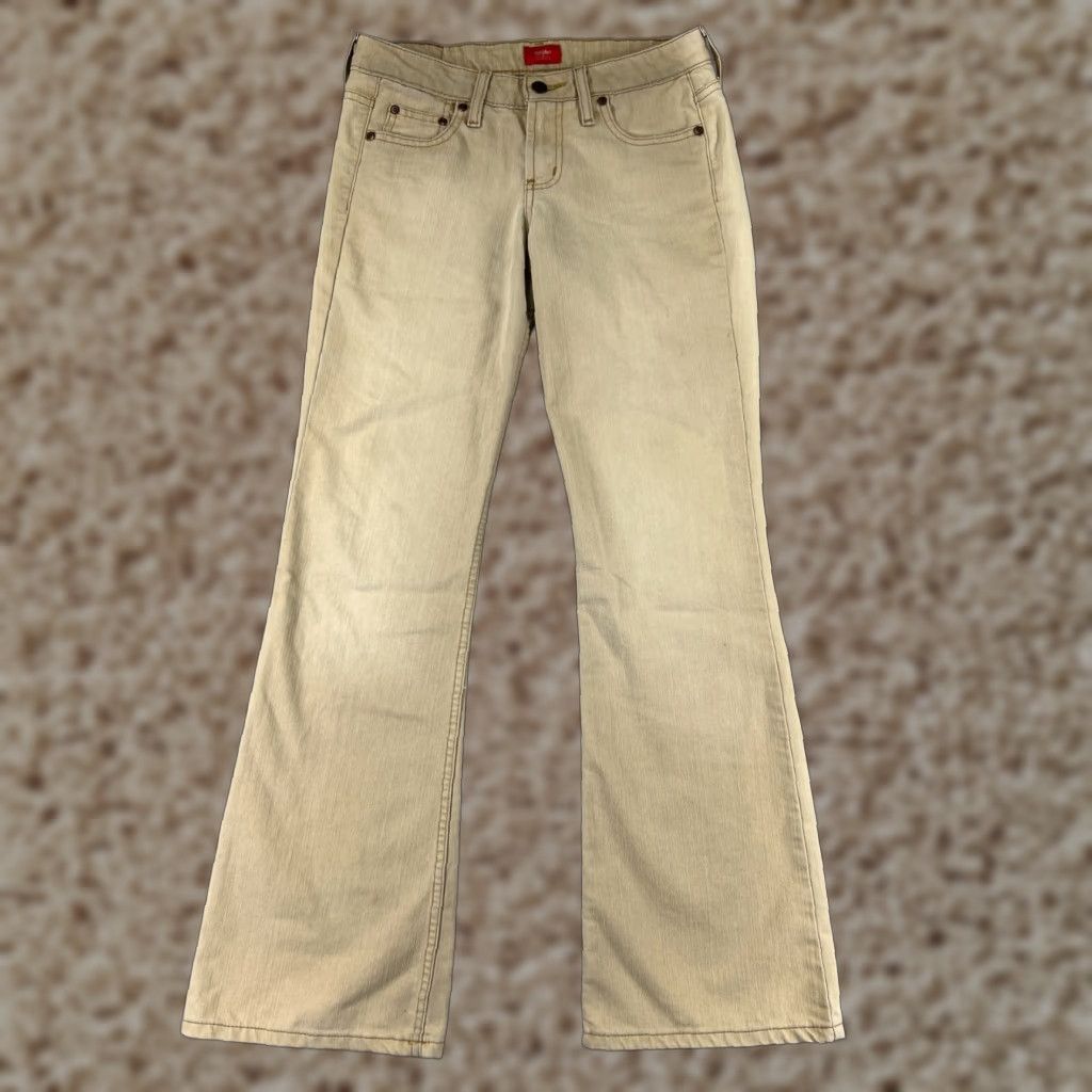 Mossimo MOSSIMO Jeans Women 5-Pocket Flared Denim Beiges Mid Rise 27x30 Regular Size 3 Stretch Cotton Blend Adult Womens Size 26" / US 2 / IT 38 - 1 Thumbnail