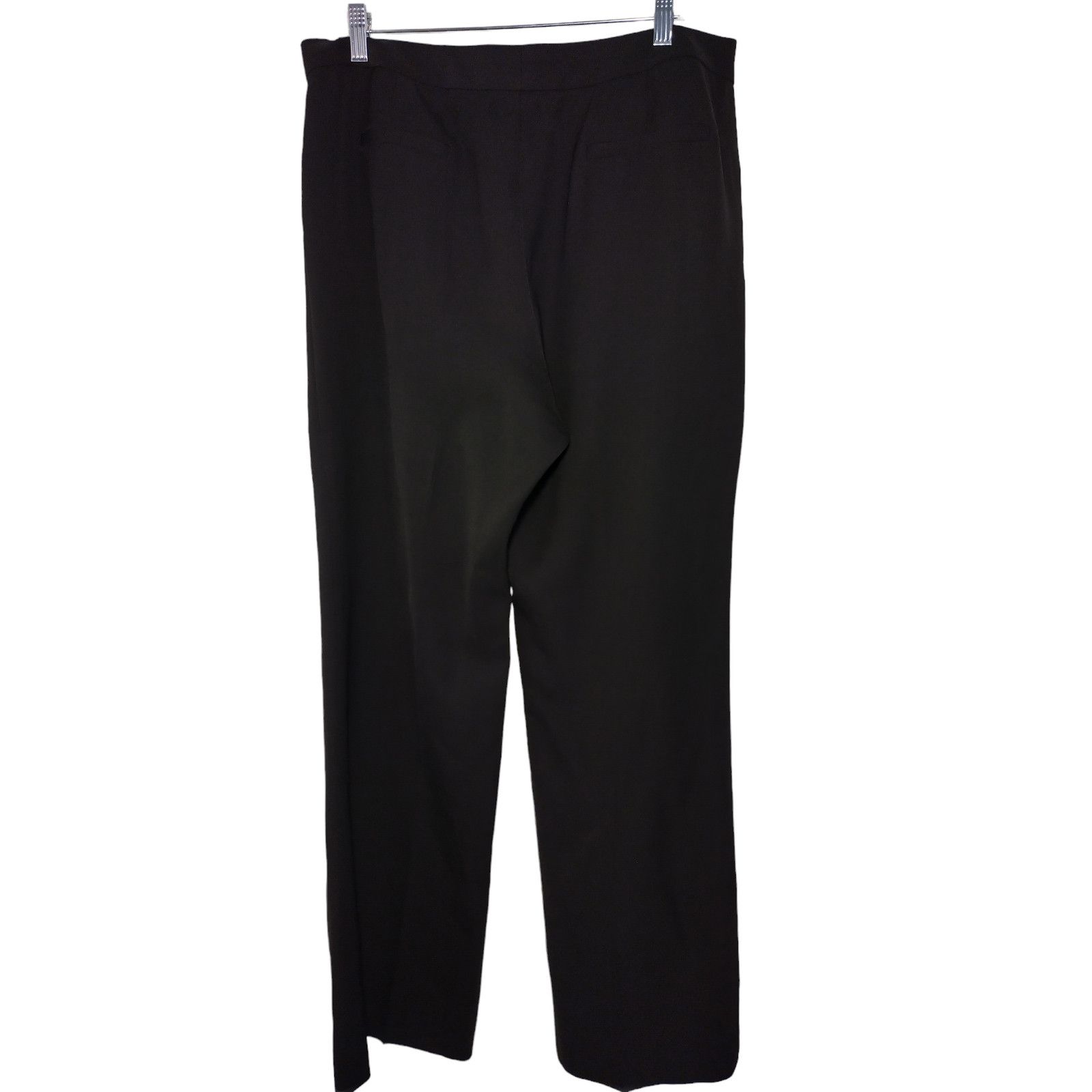 Anne Klein Anne Klein Womens Dress Pants Straight Leg Pockets Black Size 34" / US 12 / IT 48 - 6 Thumbnail
