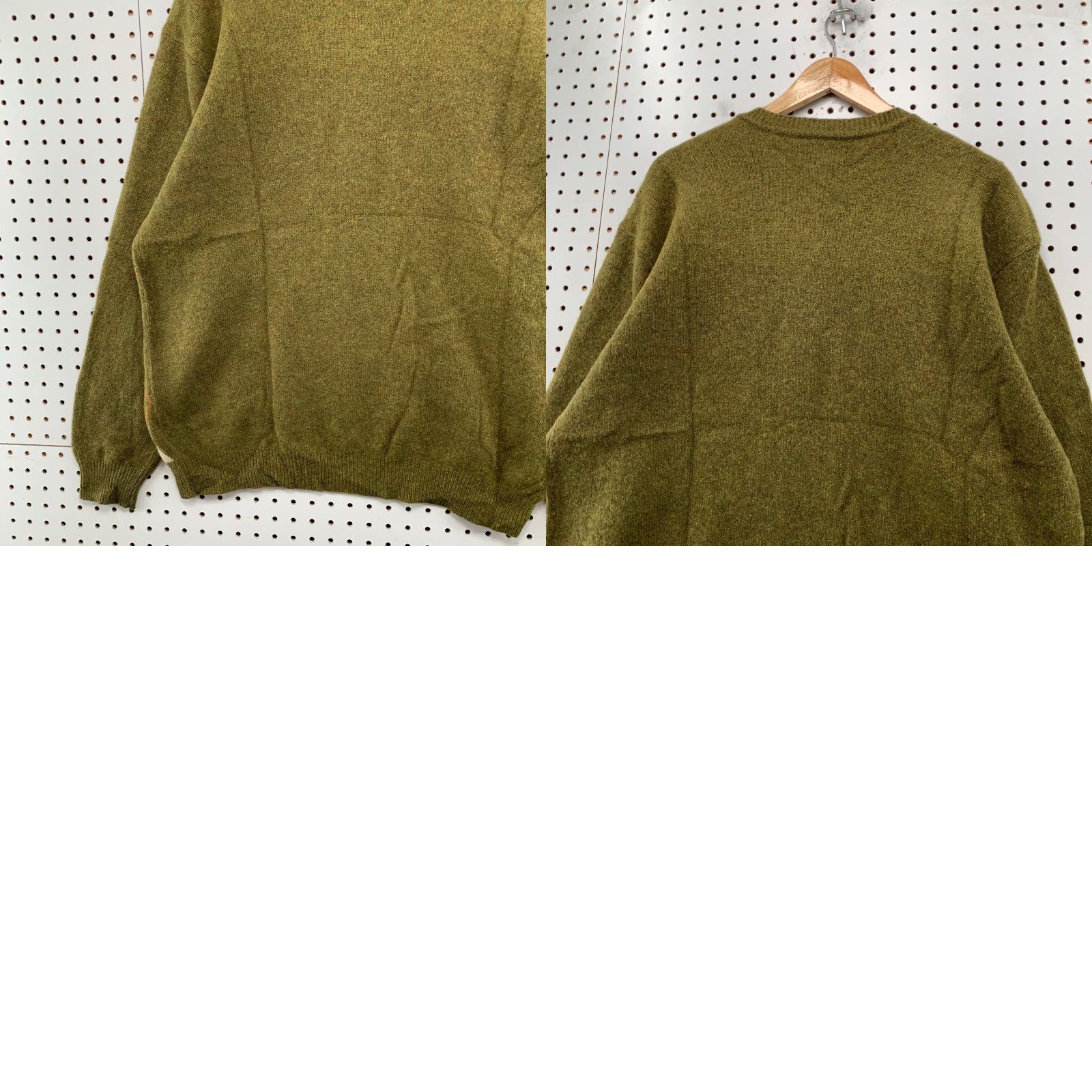 Club Room Club Room Mens Wool Sweater 2XL Green Argyle V-Neck Pullover Knit Wool Warm Winter Casual Mens Size US XXL / EU 58 / 5 - 9 Thumbnail
