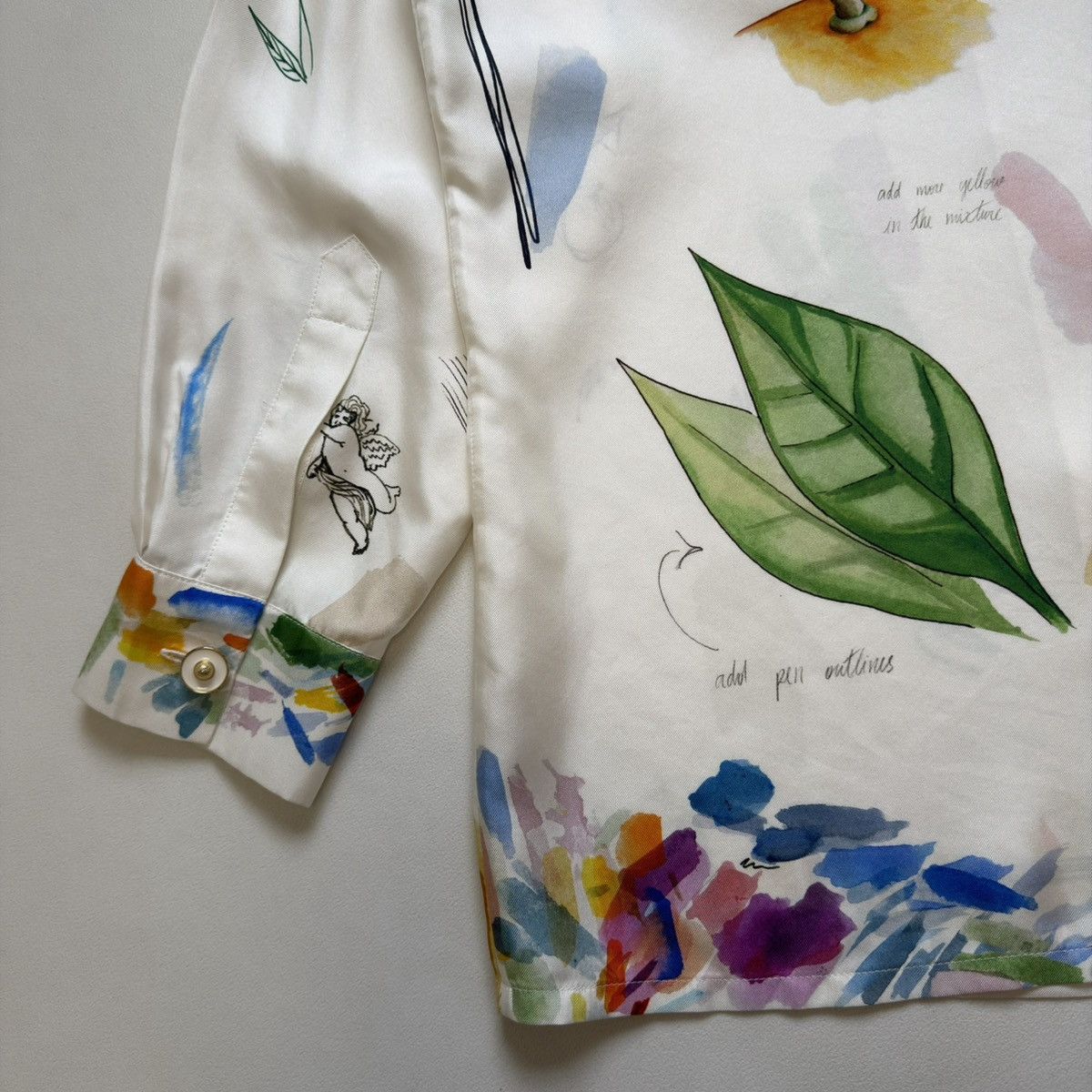 Casablanca Watercolour ‘Work In Progress’ Silk Shirt Size US M / EU 48-50 / 2 - 16 Thumbnail