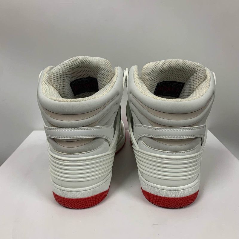 Gucci Gucci White Basket High-Top Sneakers - Size US 8.5 / EU 41-42 - 3 Thumbnail
