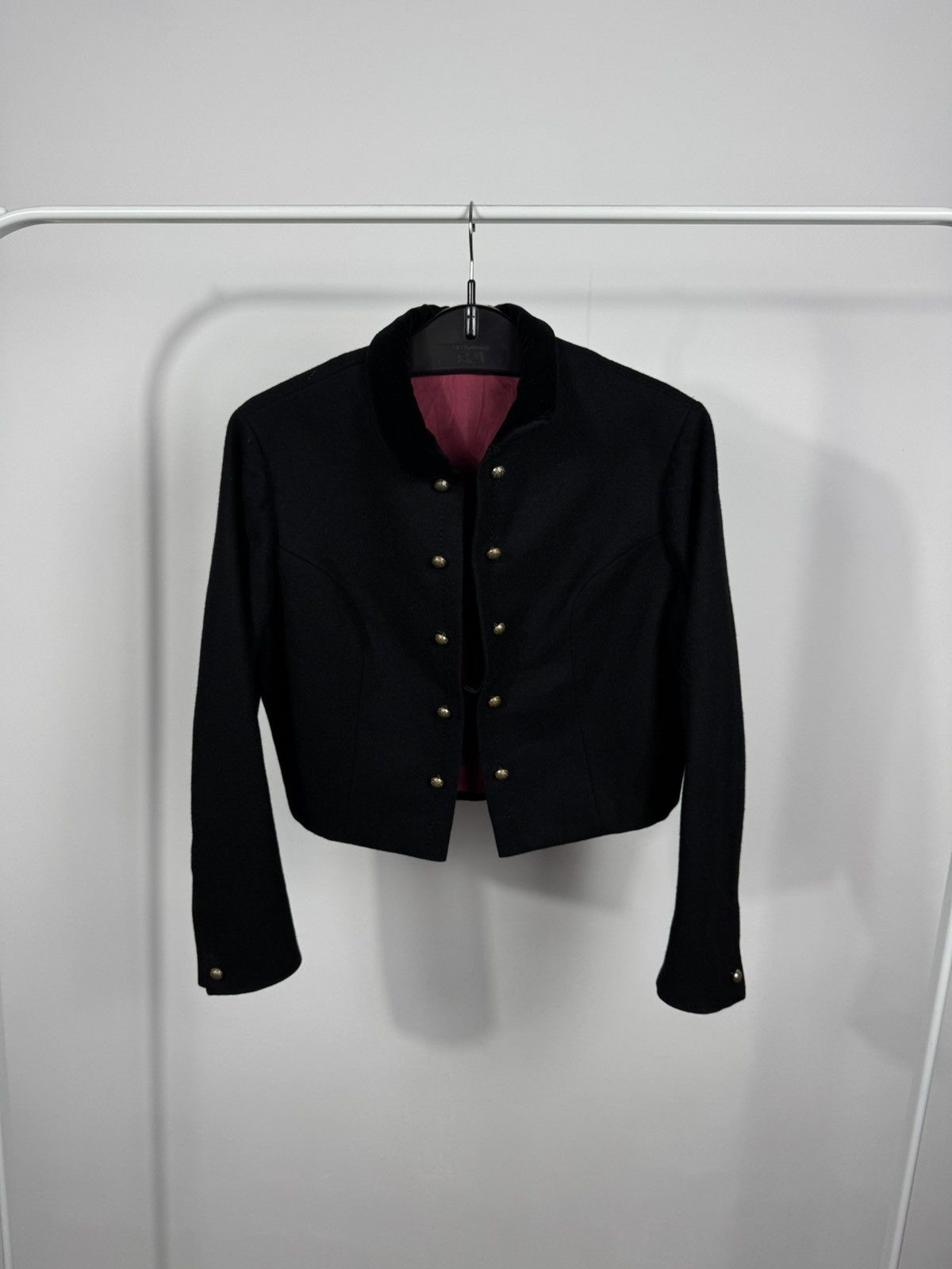 Other Vintage Antique Cropped Military Blazer Jacket Velvet Collar Size M / US 6-8 / IT 42-44 - 1 Thumbnail
