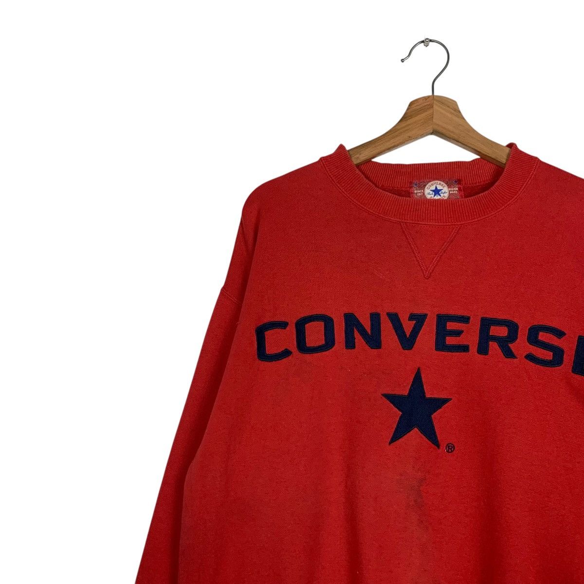 Converse CONVERSE Embroidery Big Logo Crewneck Sweatshirt #1969-C86 Size US L / EU 52-54 / 3 - 6 Thumbnail
