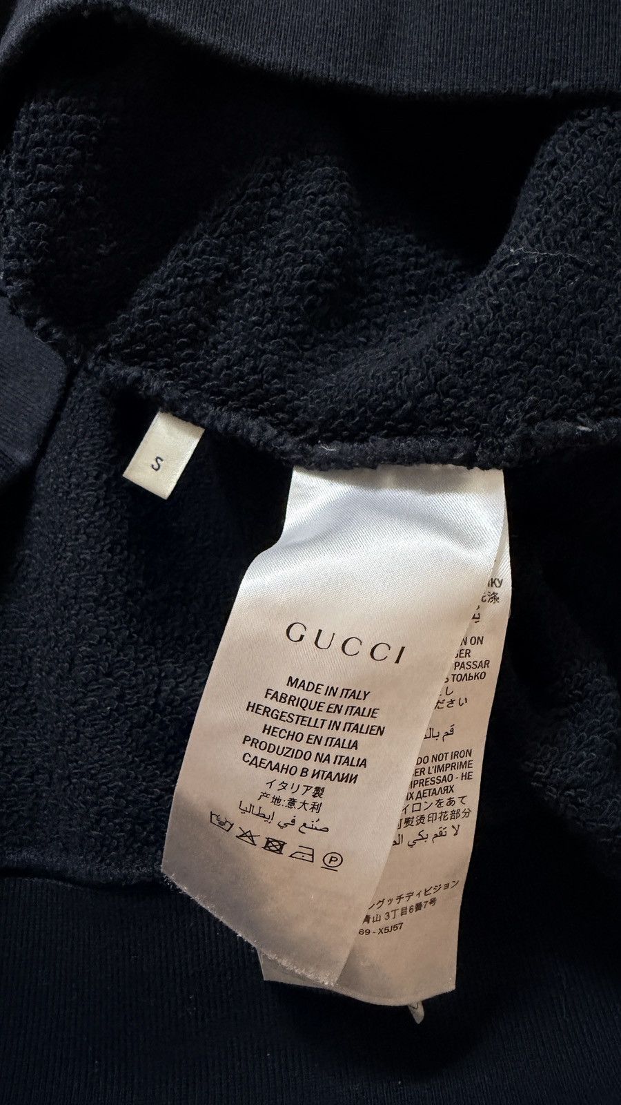 Gucci Gucci S Logo Black Cotton Long Sleeves Sweatshirt Crewneck Size US S / EU 44-46 / 1 - 5 Thumbnail