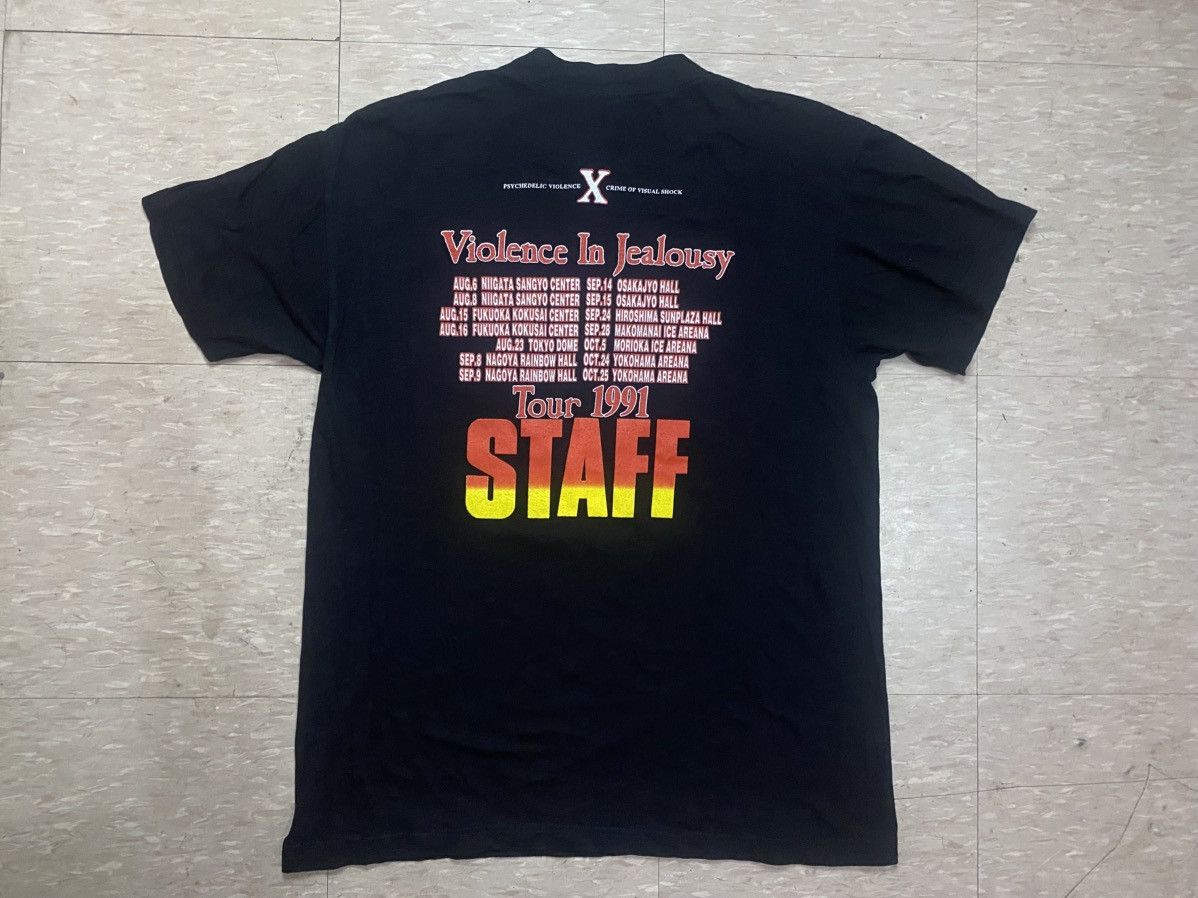 Band Tees × Vintage Vintage X japan tee tour 1991 violence in jealousy Size US L / EU 52-54 / 3 - 4 Thumbnail