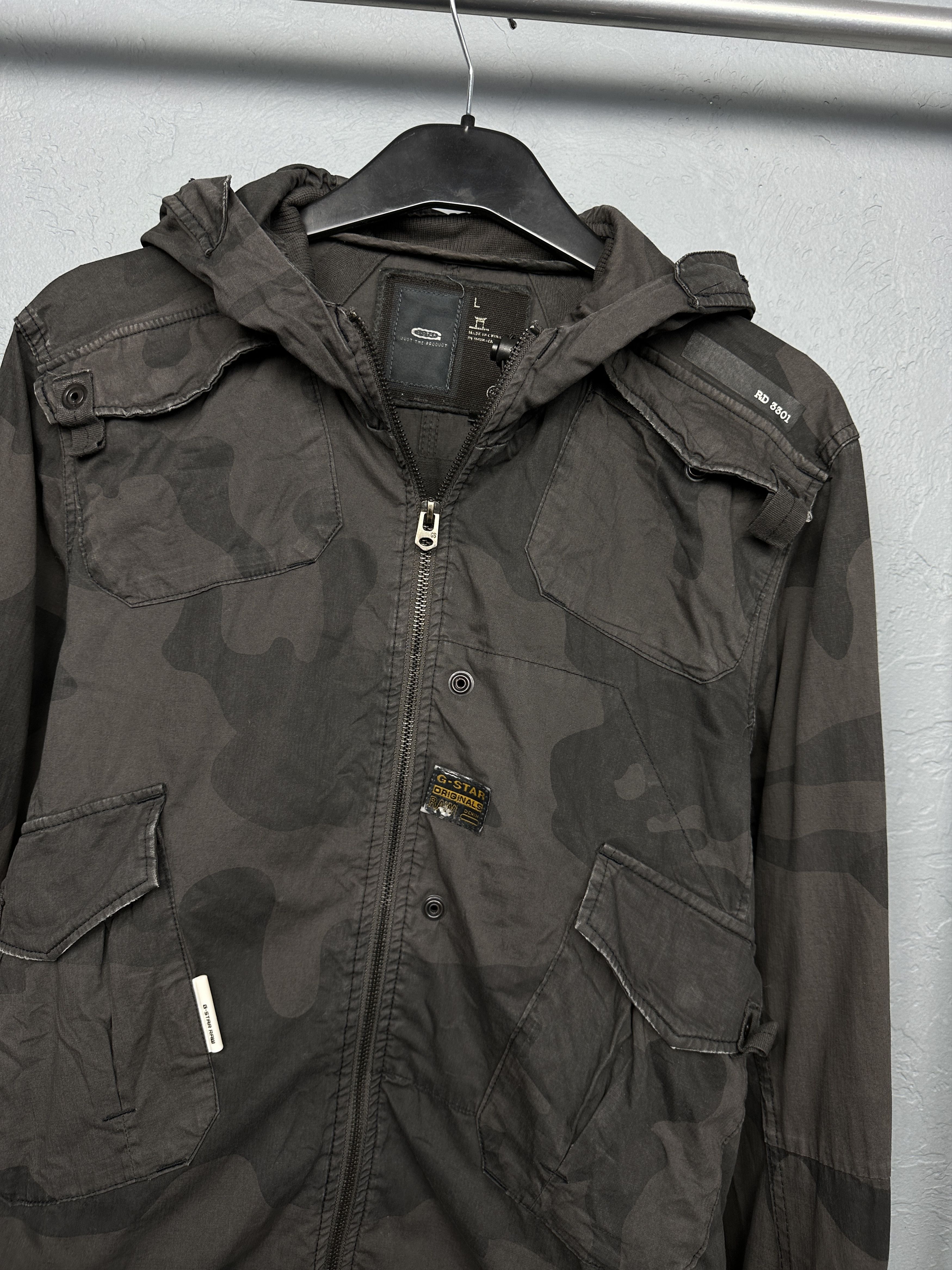 G-Star G Star Raw Mens New Blan Hooded Camo Overshirt Jacket Size US L / EU 52-54 / 3 - 2 Thumbnail