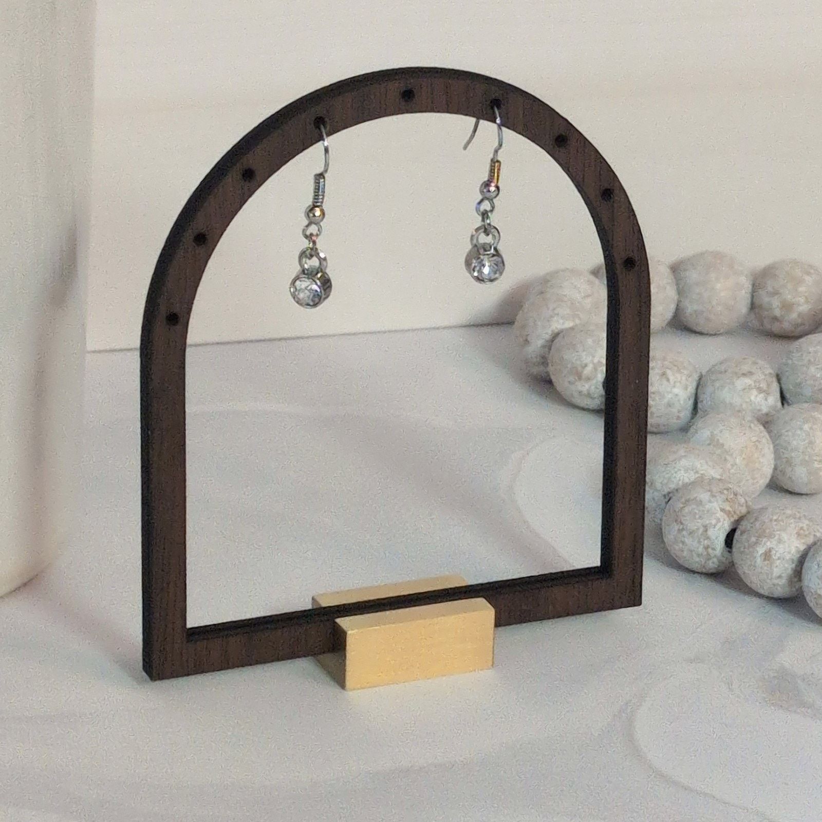 Other 2010s Paparazzi Silver-Tone & White Crystal Dangle Earrings Size ONE SIZE - 2 Thumbnail