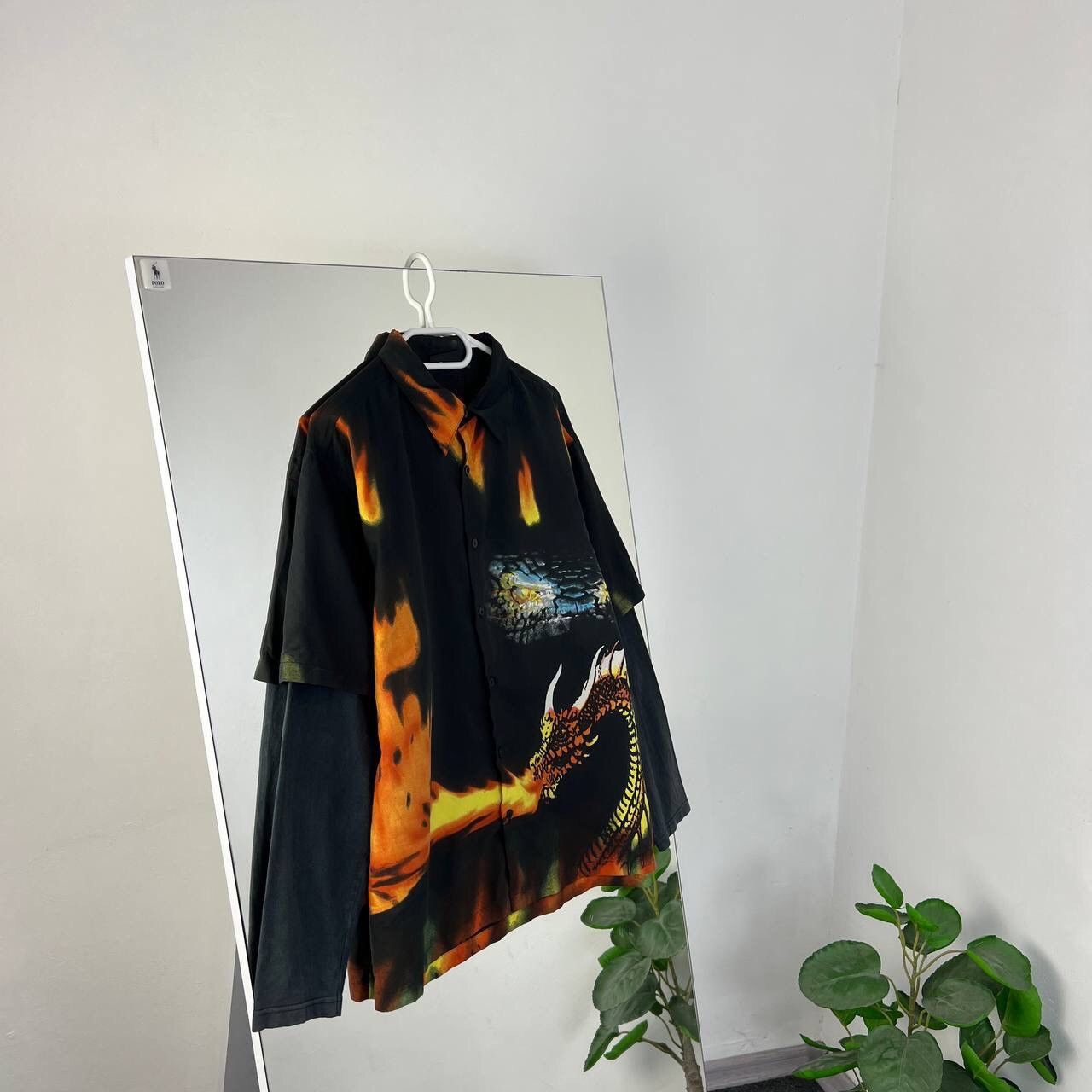Vintage Vintage Crazy Hawaiian Shirt Dragon Flames Snake Japanese Size US L / EU 52-54 / 3 - 1 Thumbnail
