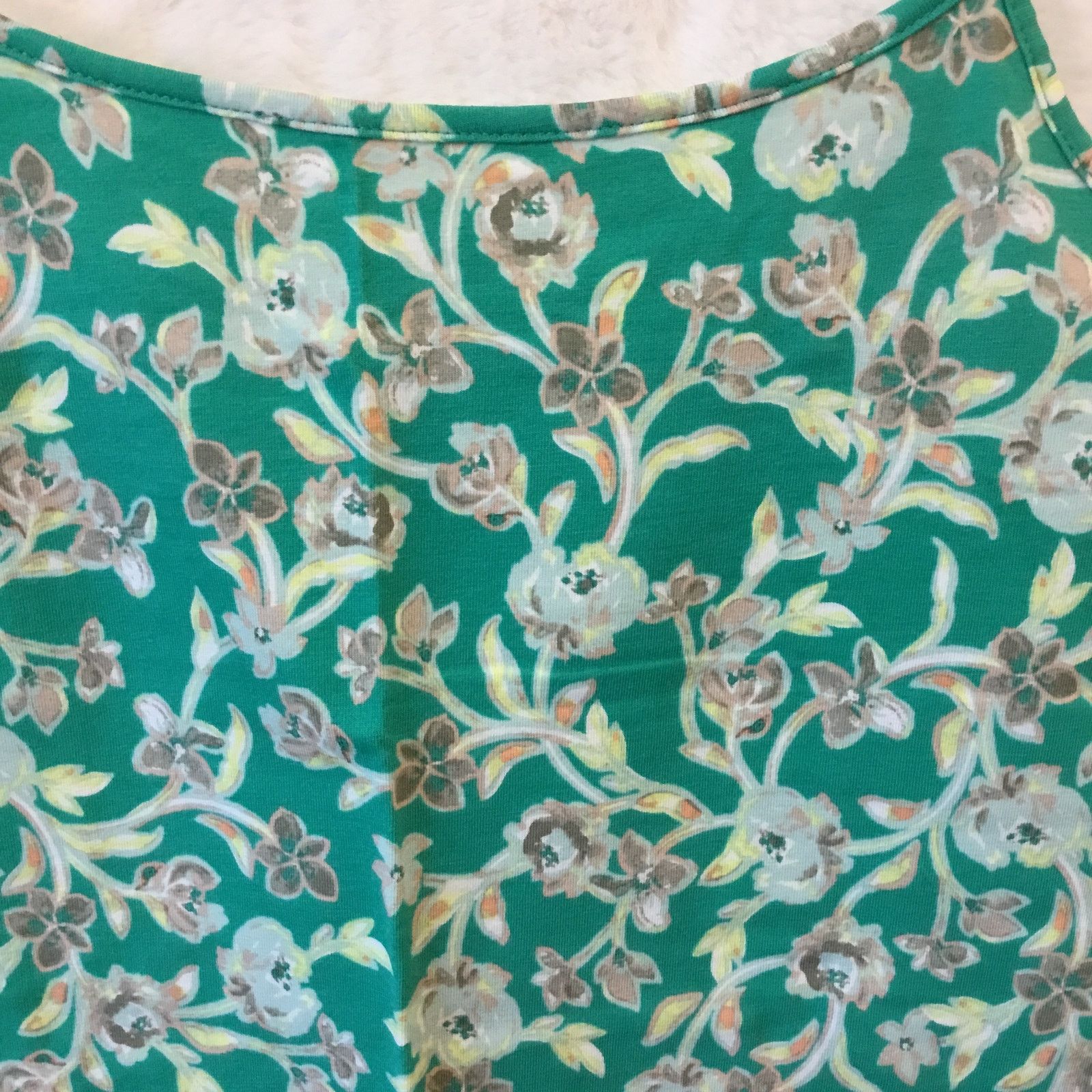 Loft LOFT Green Vine Scoop Neck Cami Size XS / US 0-2 / IT 36-38 - 5 Thumbnail