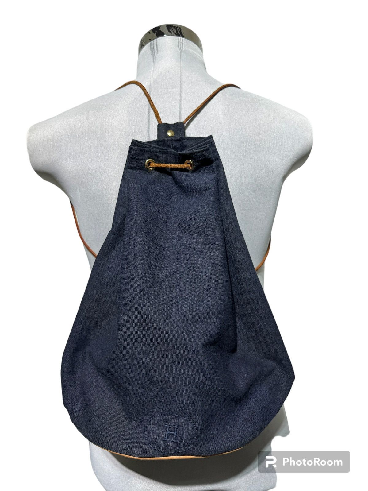 image of Hermes Drawstring Bag in Blue, Women's