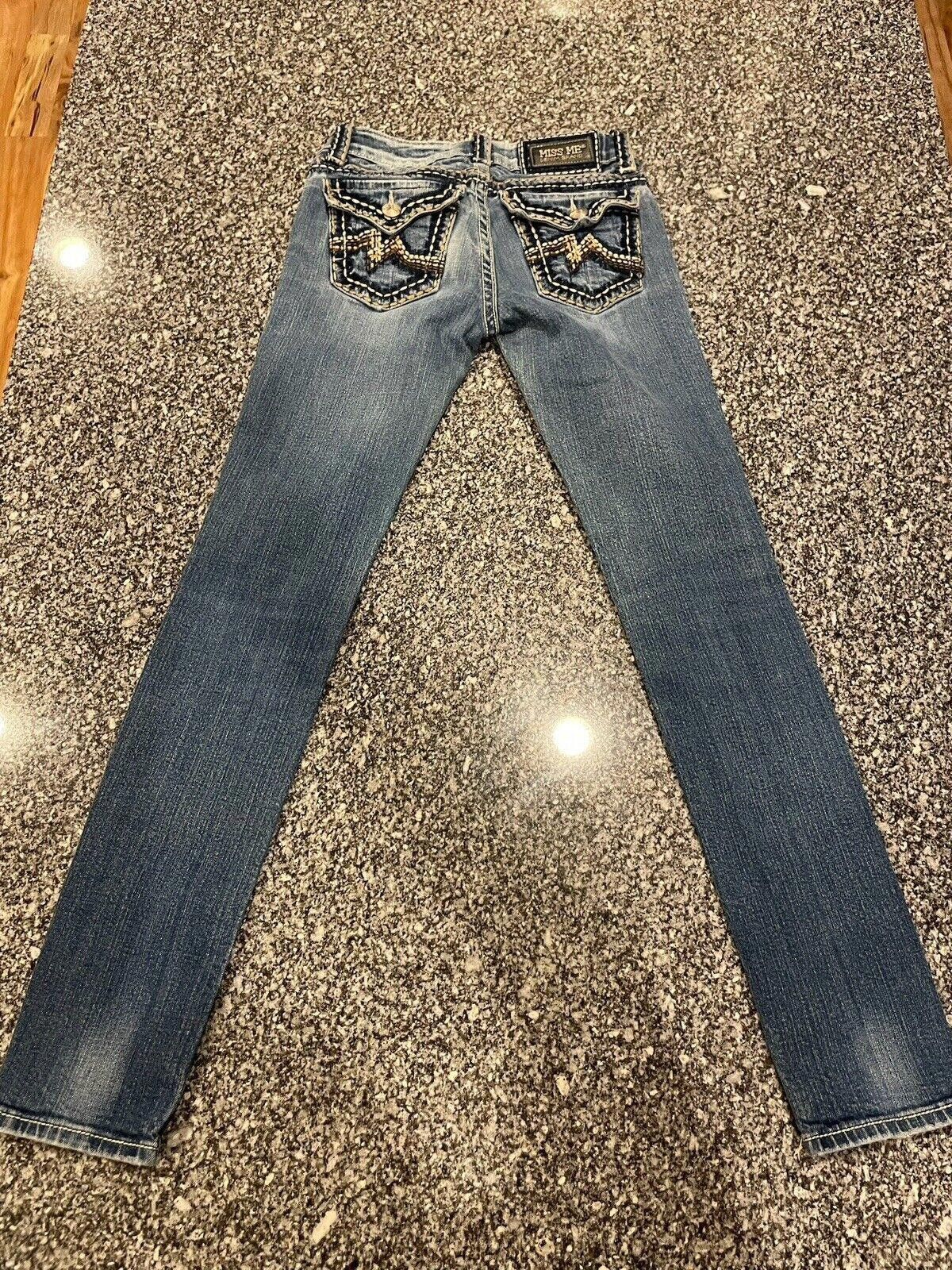 Designer Miss Me Irine Skinny Jeans Blue Pants Sz 27 (A4) Size 27" / US 4 / IT 40 - 4 Thumbnail