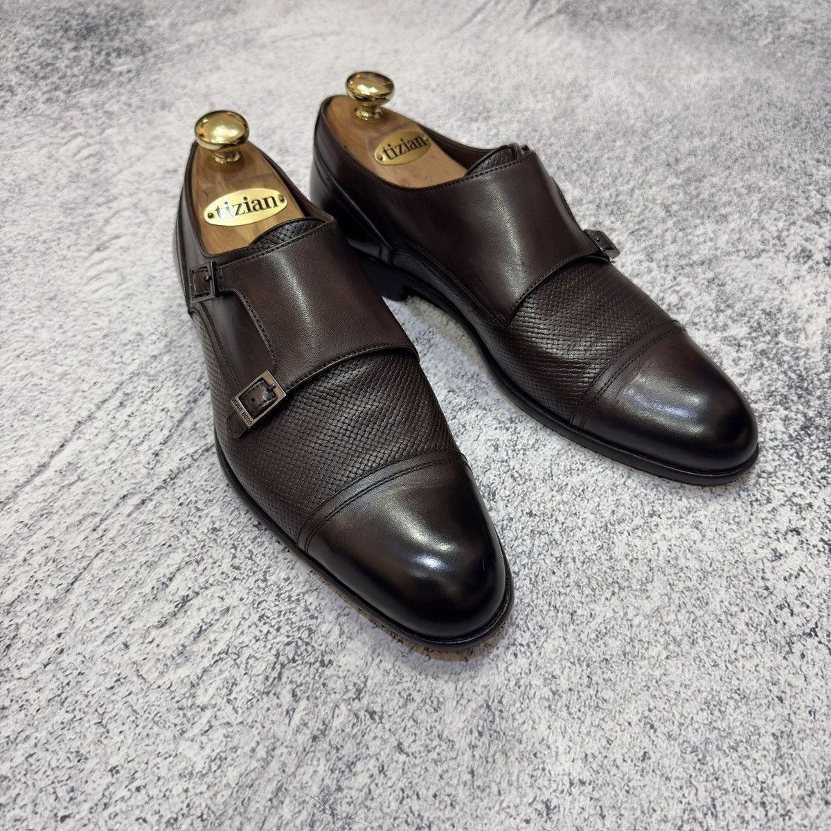 Hugo Boss Hugo Boss Dark Brown Welted Double Monk Shoes US9 UK8 EU42 Size US 9 / EU 42 - 2 Thumbnail