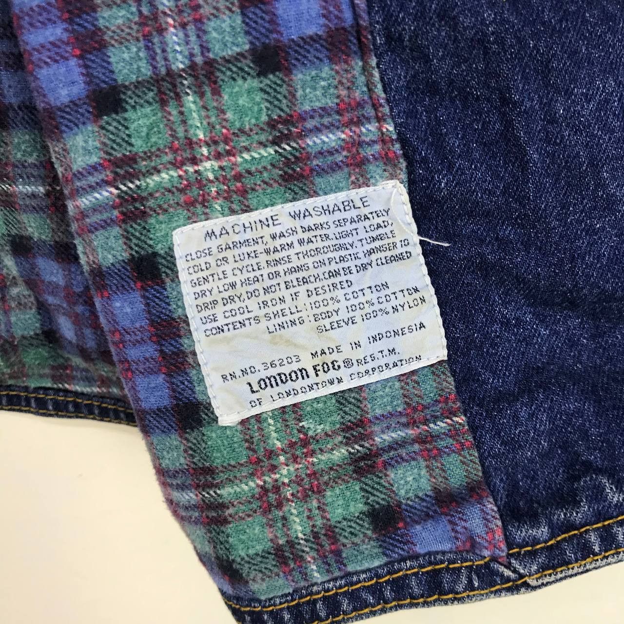 London Fog Vintage London Fog Collarless Denim Jacket Size US S / EU 44-46 / 1 - 14 Thumbnail