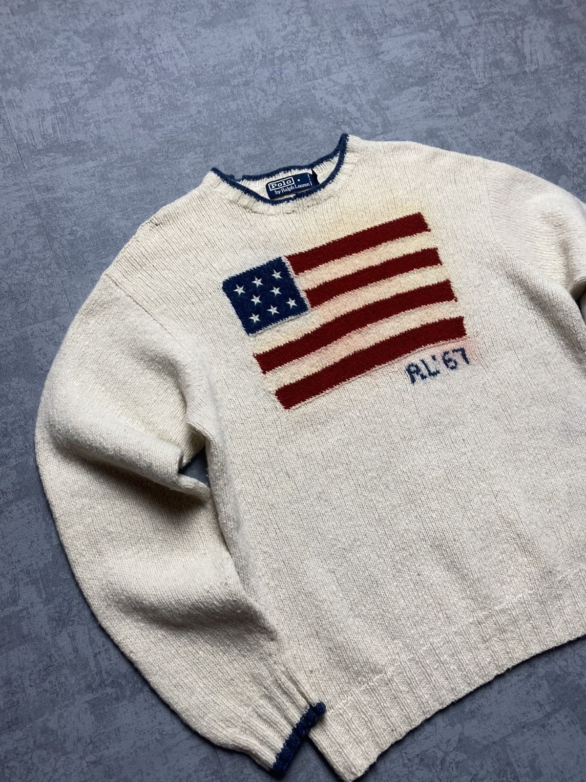 Ralph Lauren Vintage 67 Polo Ralph Lauren Sweater Wool Flag Knit Rare Size US M / EU 48-50 / 2 - 4 Thumbnail