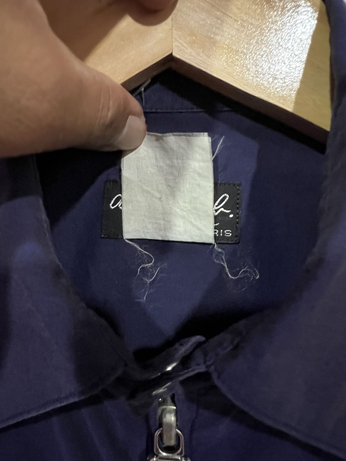 agnes b. 🔥 AGNES B. HOMME PARIS SUNFADED ZIPPER WORKSHIRT Size US S / EU 44-46 / 1 - 7 Thumbnail