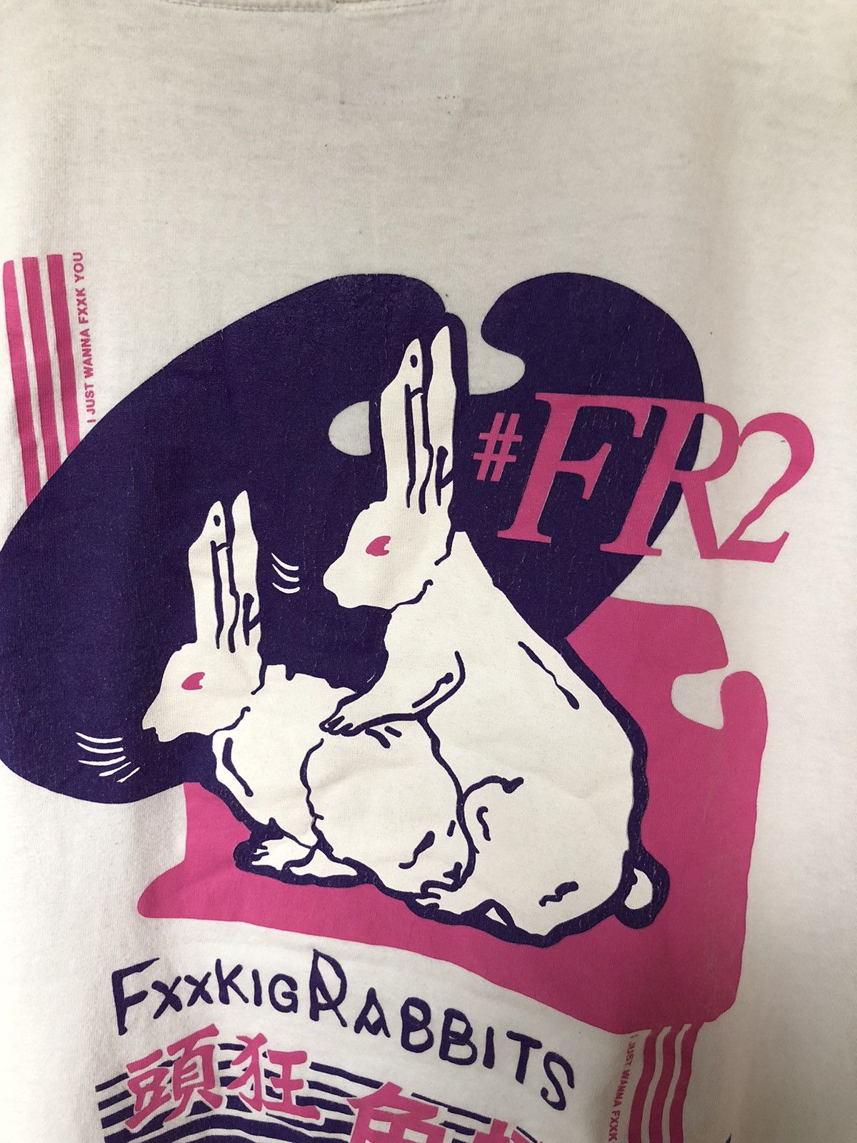 FR2 × Japanese Brand Fxxking Rabbits FR2 White Shirt Tee Size US L / EU 52-54 / 3 - 10 Thumbnail