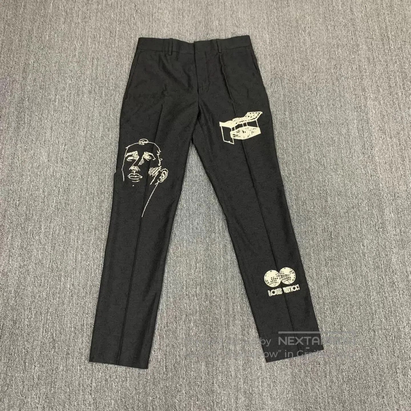 Louis Vuitton Black Printed Casual Pants Size 30. Size US 30 / EU 46 - 1 Thumbnail