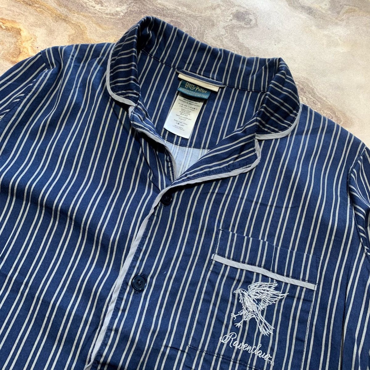 Warner Bros 2000s Harry Potter Ravenclaw Pottery Barn Teen Stripe Shirt Size US M / EU 48-50 / 2 - 3 Thumbnail