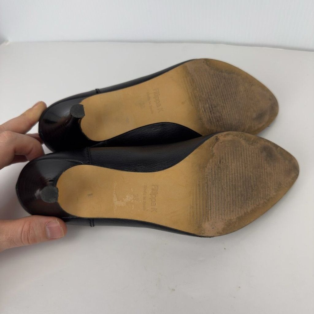 Filippa K FILIPPA K Leather Pointed Toes Black Stilettos Pumps Size 38 Size US 8 / IT 38 - 6 Thumbnail