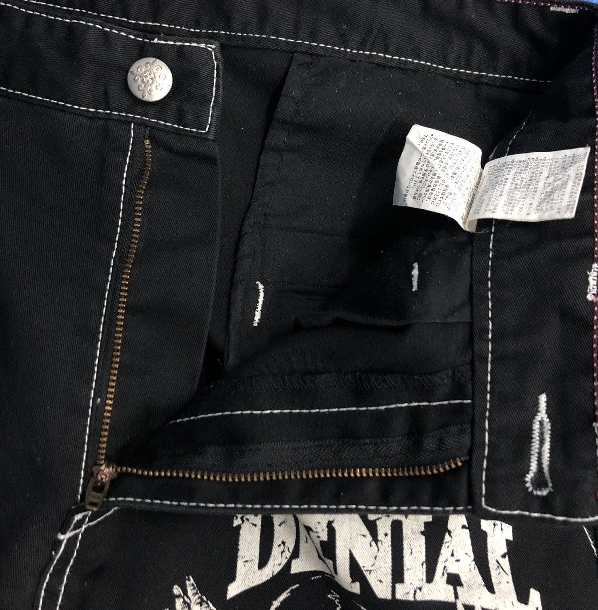Japanese Brand DENIAL "Abrupt Blow" Graphic Jeans – Gothic Streetwear Style Size US 32 / EU 48 - 16 Thumbnail