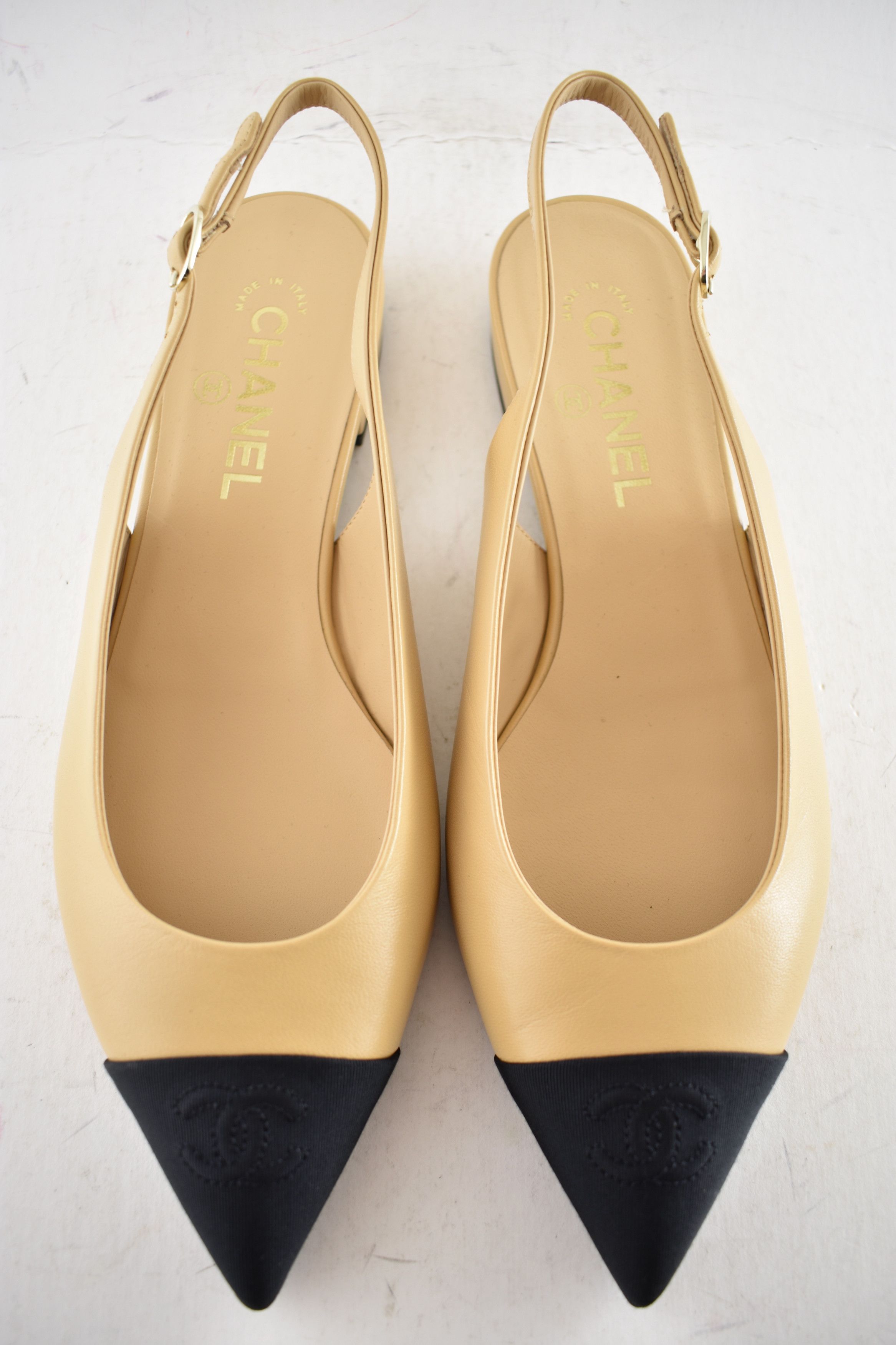 Chanel Chanel 24A Black CC Logo Slingback Pointed Ballet Flat 39 Size US 9 / IT 39 - 8 Thumbnail