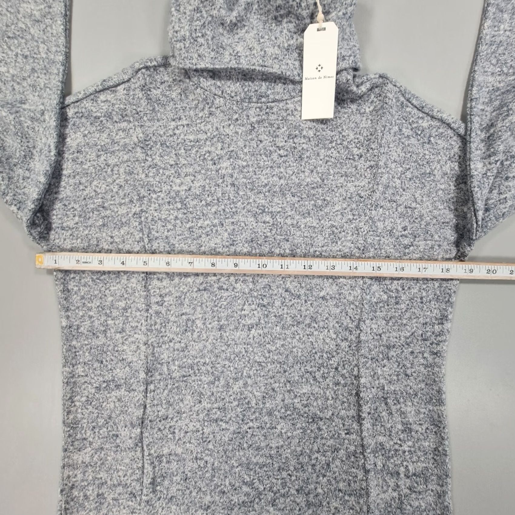 Vintage Maison De Nimes Jumper Blue 8 UK Womens Turtle Neck Cosy Soft Knit Asymmetric Pullover Size M / US 6-8 / IT 42-44 - 5 Thumbnail