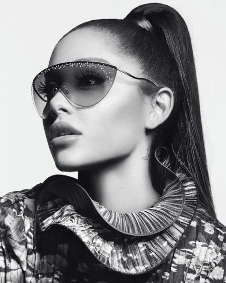 Givenchy GIVENCHY GV7152s Ariana 7152 Gold Gray Crystal Mask Runway Size ONE SIZE - 2 Thumbnail