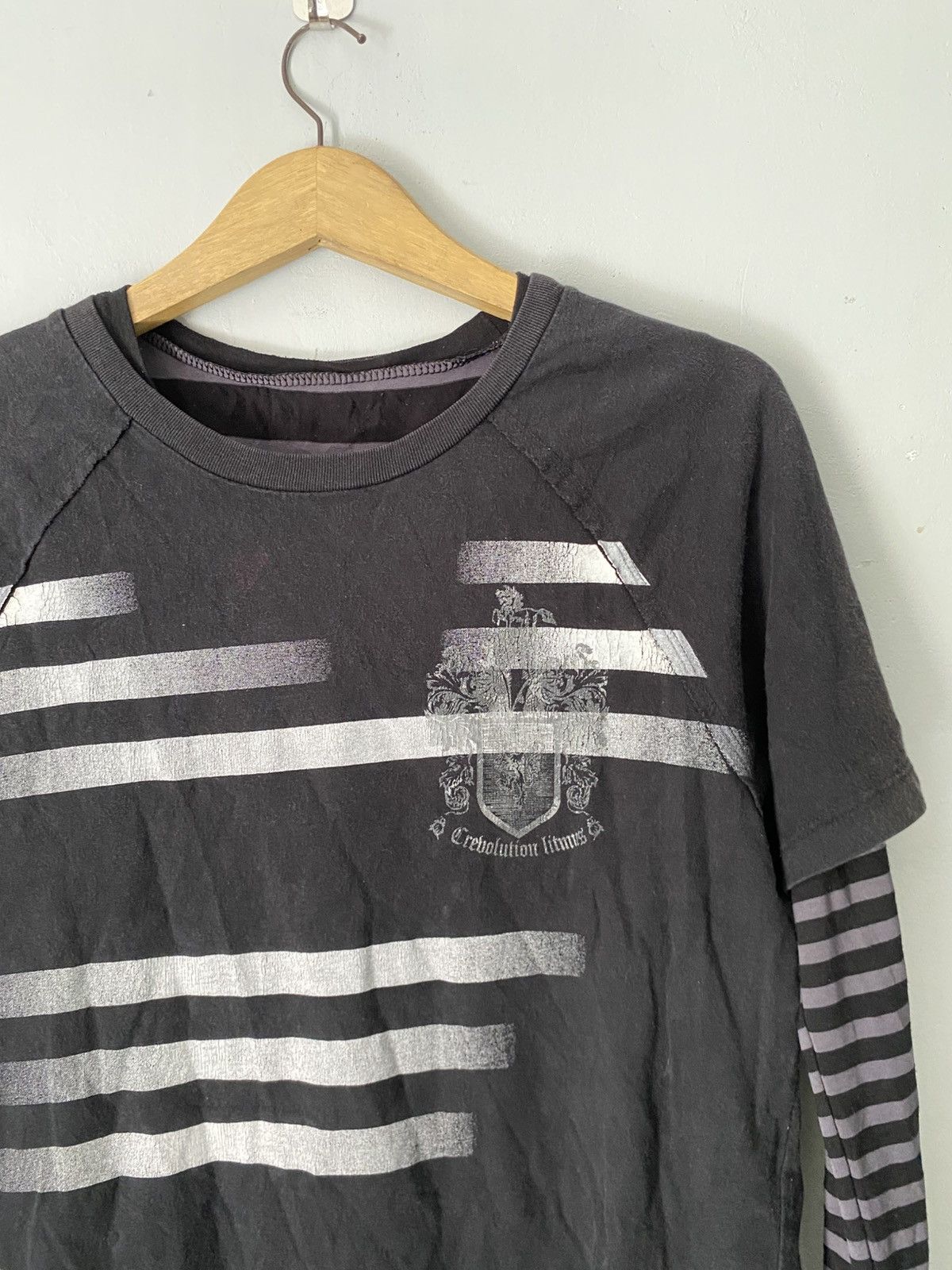 If Six Was Nine × Japanese Brand × Le Grande Bleu (L.G.B.) Litmus acid soul double layers 2in1 striped tshirt Size US M / EU 48-50 / 2 - 3 Thumbnail