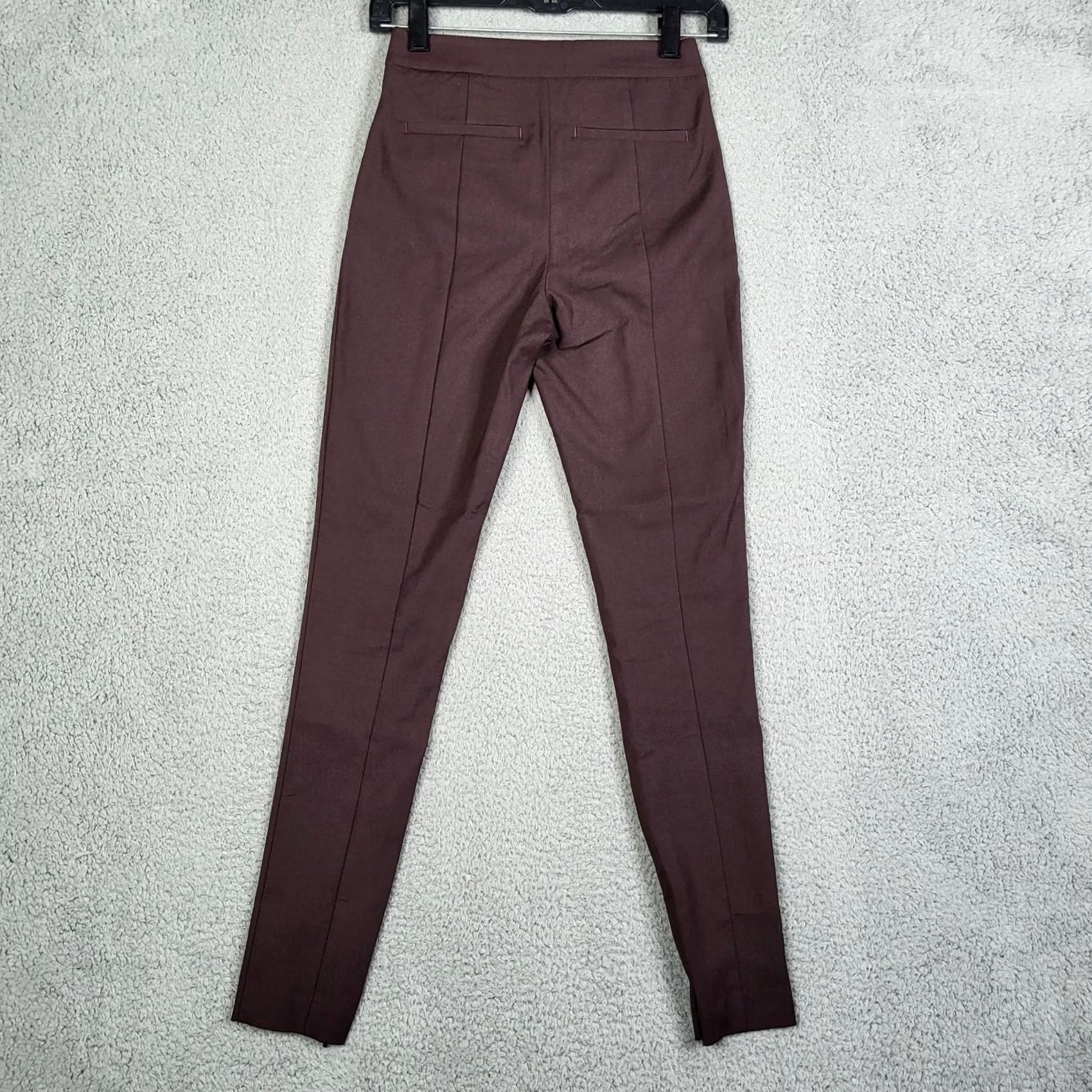 Reiss Reiss Women's Skinny Pants Zipper Button Purple 0 Regular Inseam 28 Chino Leather? No. Size 25" / US 0 / IT 36 - 5 Thumbnail