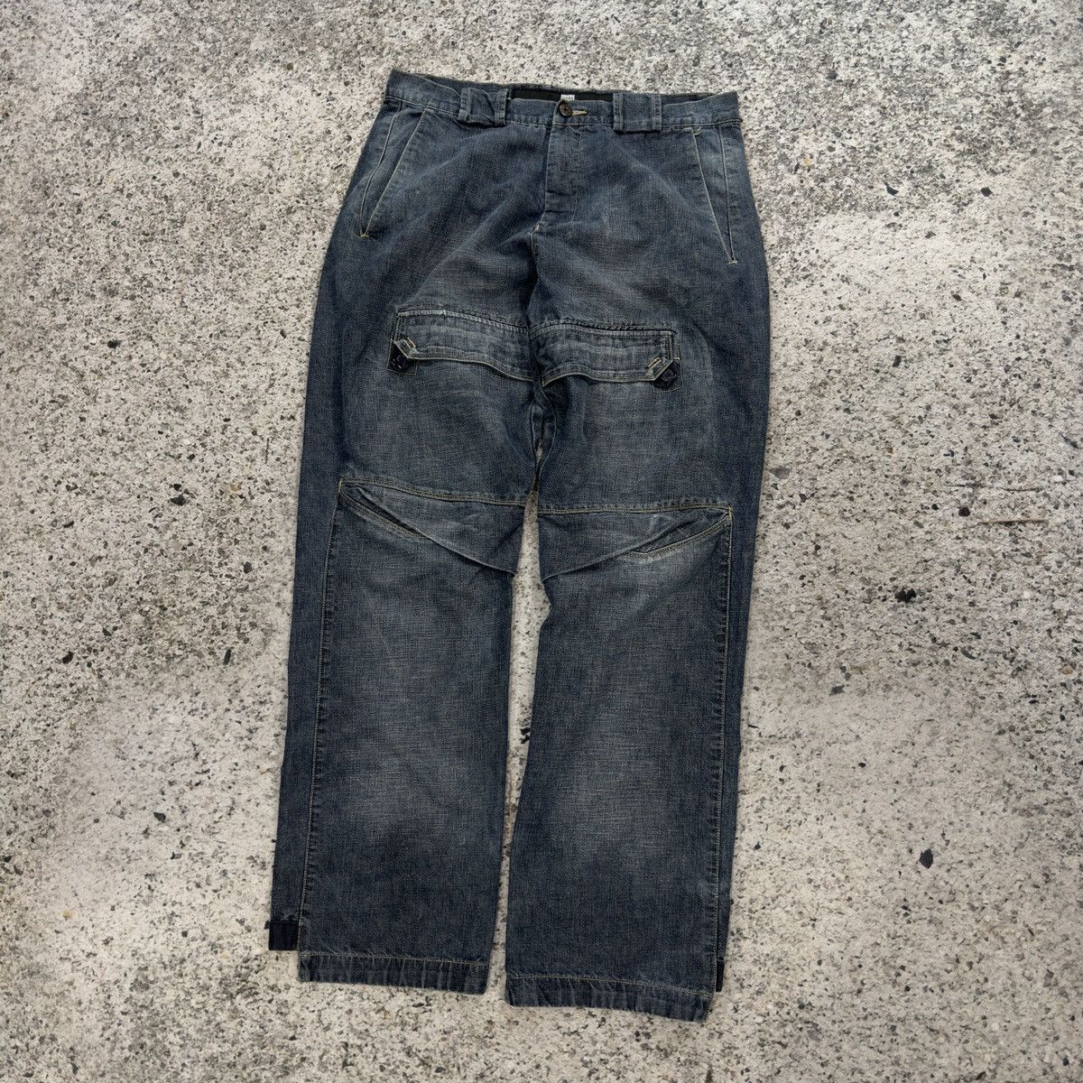 Marithe + Francois Girbaud 90s Y2K Marithe Francois Girbaud Cargo Jeans Skater Size US 34 / EU 50 - 3 Thumbnail
