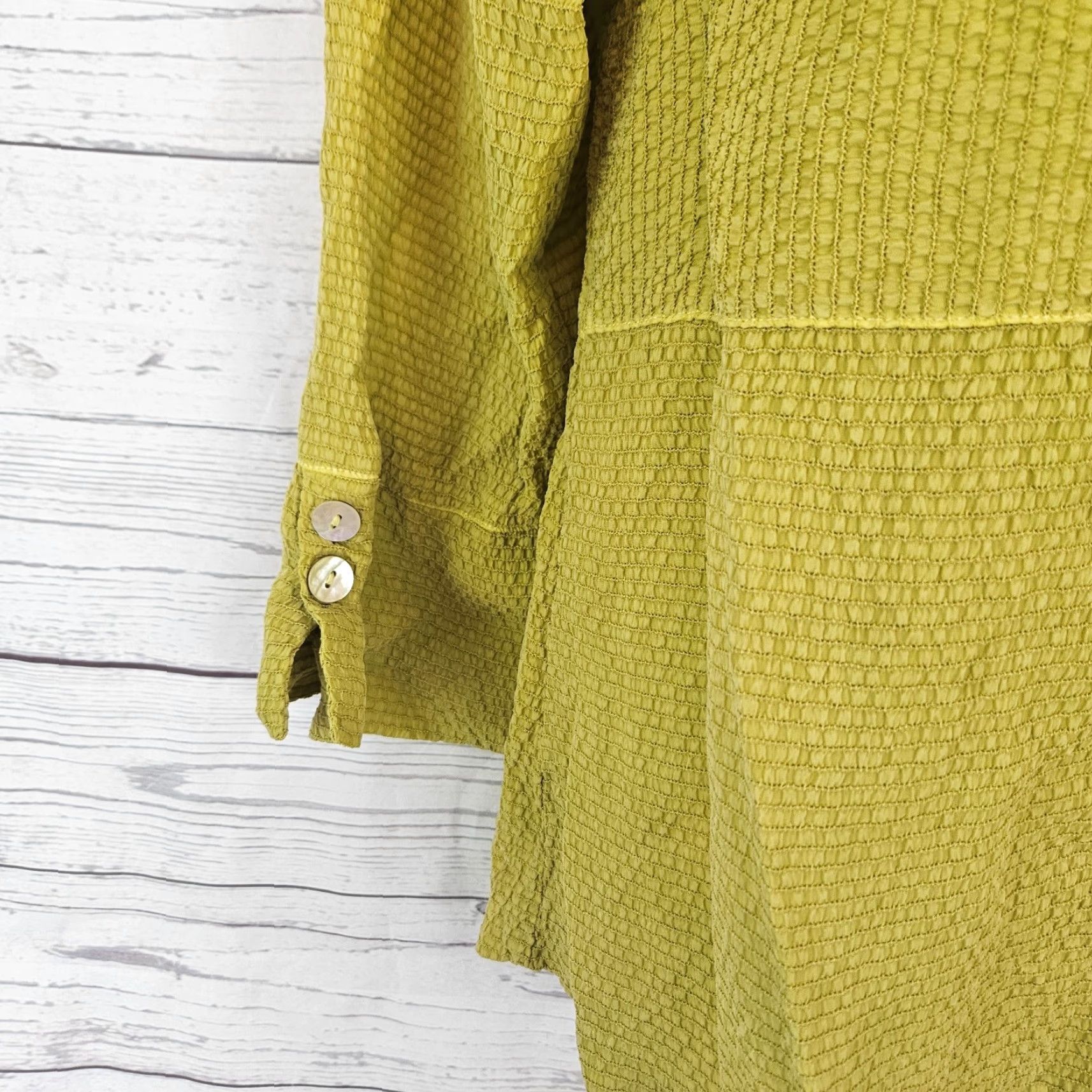 Habitat Habitat Womens Button Front Top Sz Small Green Cupra Shirt Women Small Green Cupra Habitat Button-Up Shirt Womens Size S / US 4 / IT 40 - 3 Thumbnail
