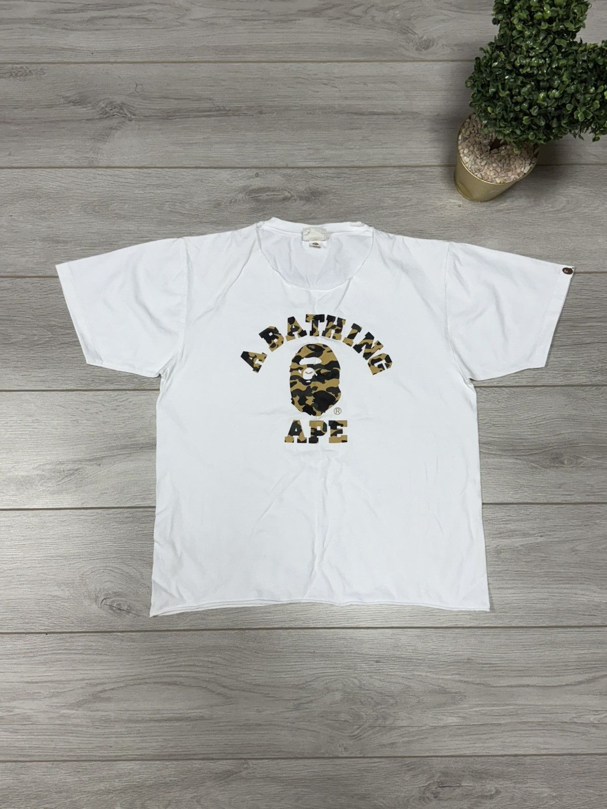 Bape Bape ape head camo tee shirt Japan Size US L / EU 52-54 / 3 - 4 Thumbnail