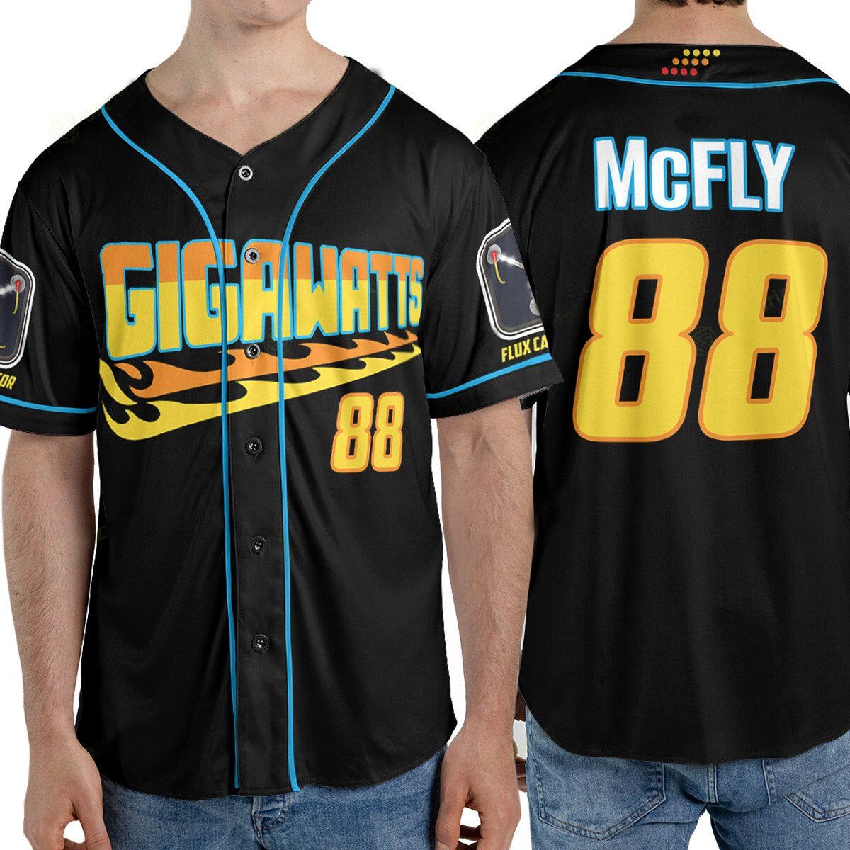 The Unbranded Brand Back To The Future Gigawatts Baseball Jersey Size US M / EU 48-50 / 2 - 1 Thumbnail