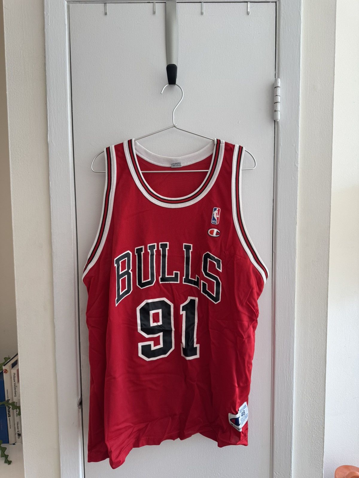 Champion Vntg 90’s Chicago Bulls Dennis Rodman Champion Jersey Sz 48 Size US M / EU 48-50 / 2 - 1 Thumbnail