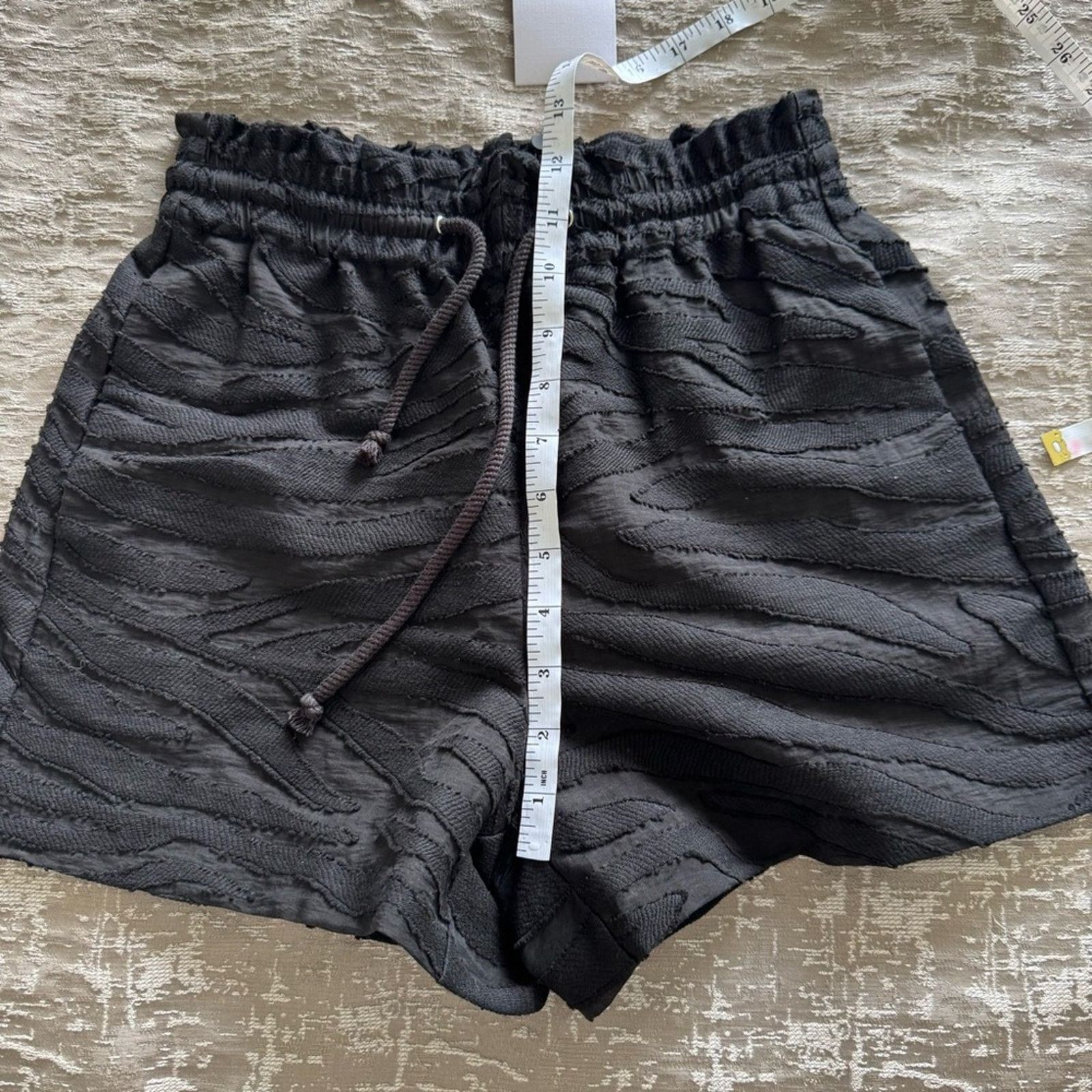 Iro NWT! IRO Black Textured High Waisted Shorts, Size 32 Size 24" / US 00 / IT 34 - 8 Thumbnail