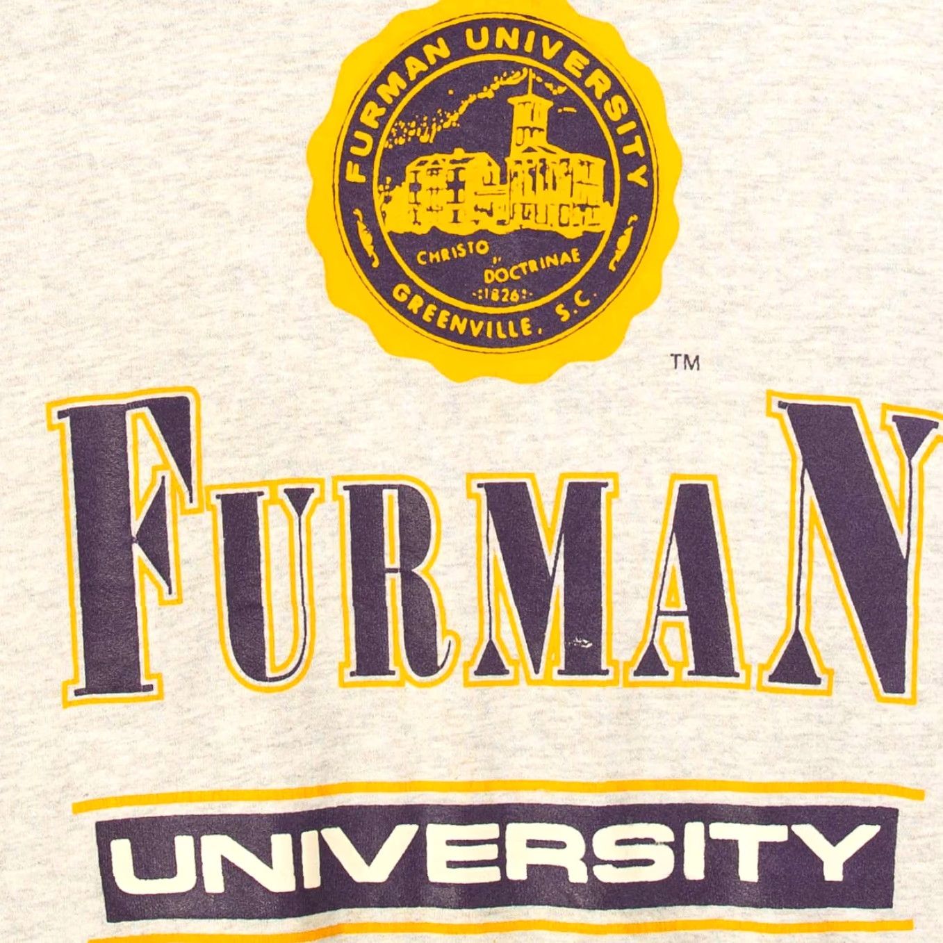 Russell Athletic VINTAGE Russell Athletic 90s Furman Graphic Sweatshirt Ladies L Light Grey Pullover Size L / US 10 / IT 46 - 5 Thumbnail