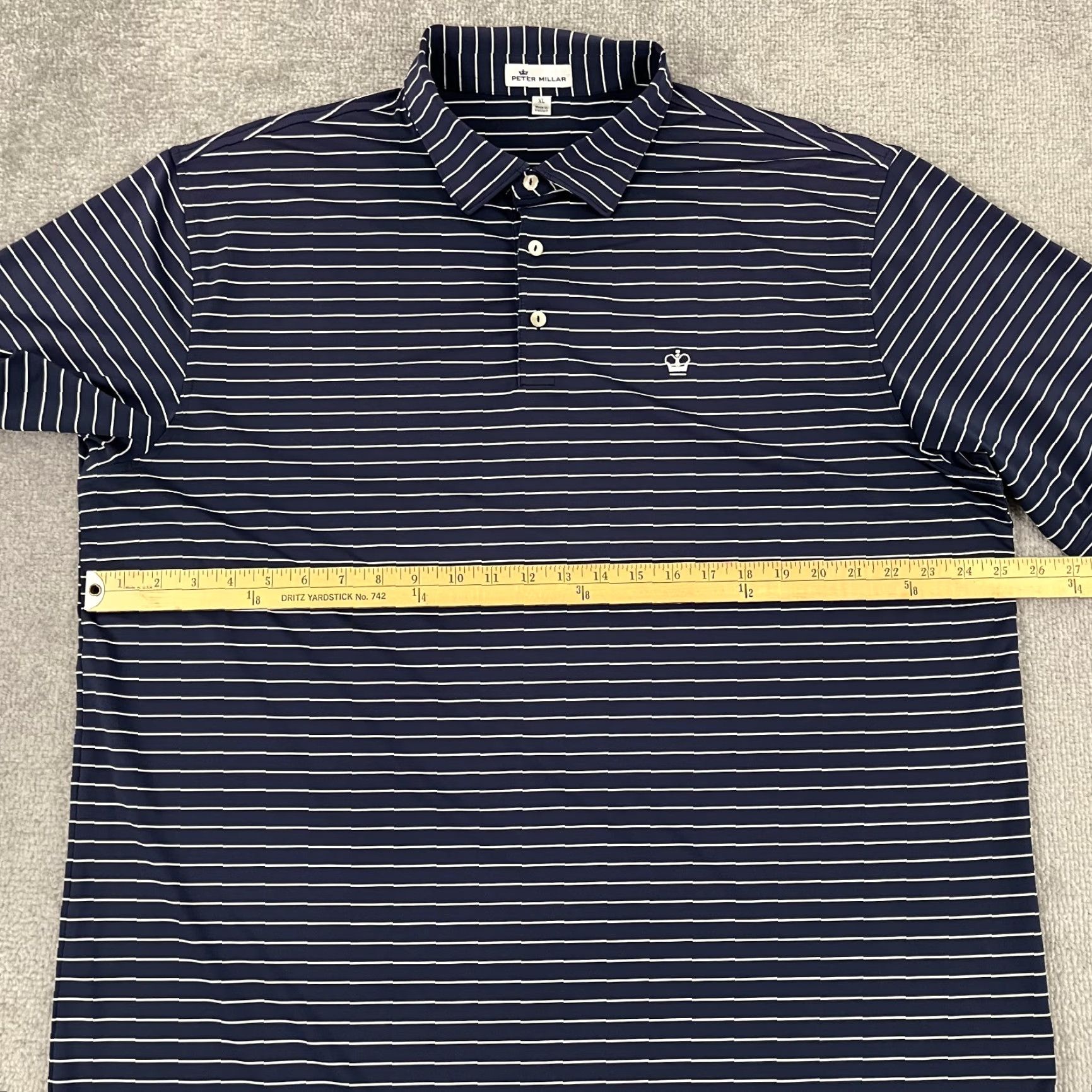 Peter Millar Peter Millar Polo Shirt Mens XL Blue Kings Creek Country Club Crown Golf Sport Shirt Short Sleeve Button Collared Logo Size US XL / EU 56 / 4 - 6 Thumbnail