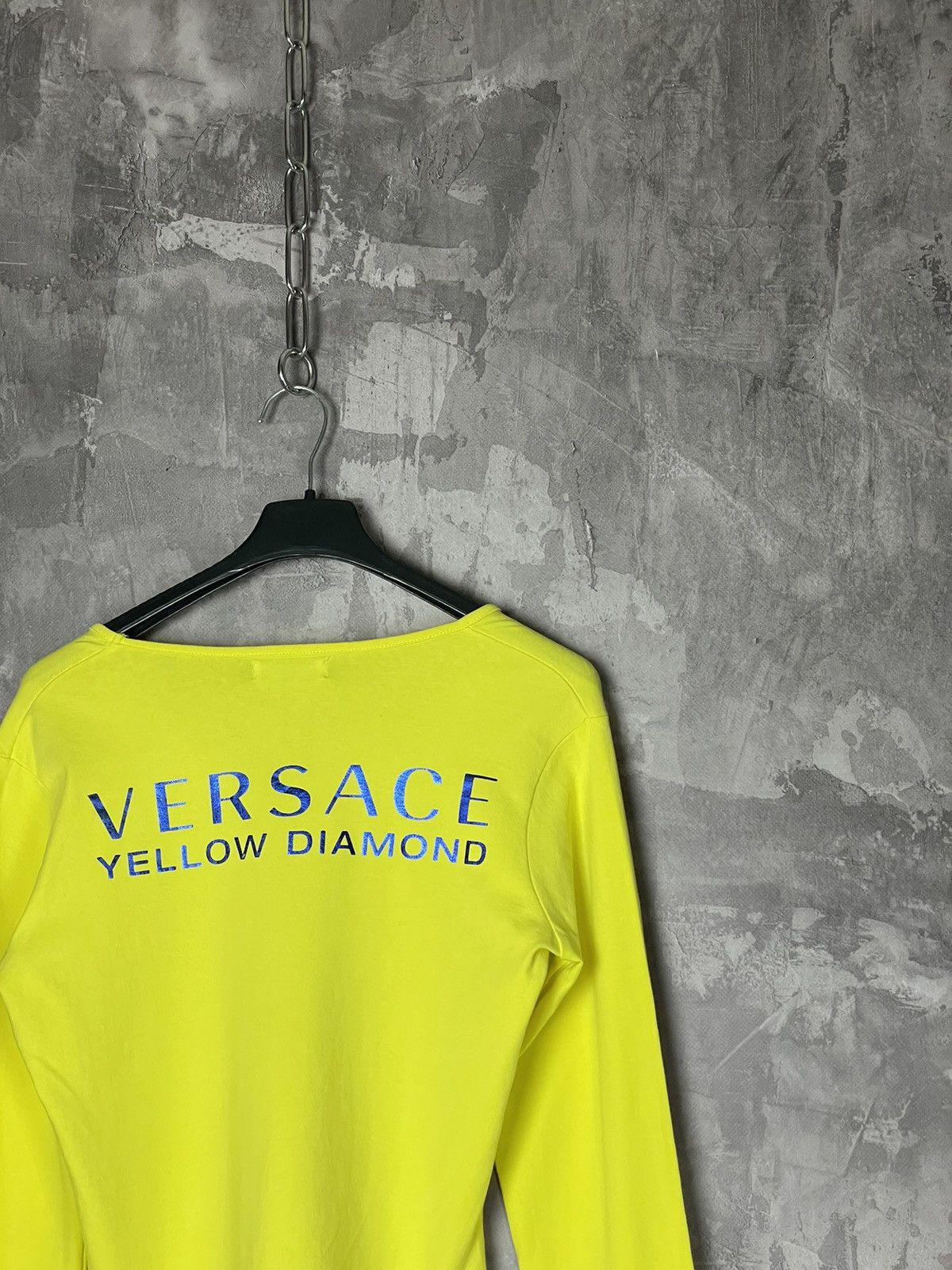 Versace × Vintage Versace Parfums line yellow diamond Y2K vintage t shirt Size M / US 6-8 / IT 42-44 - 2 Thumbnail