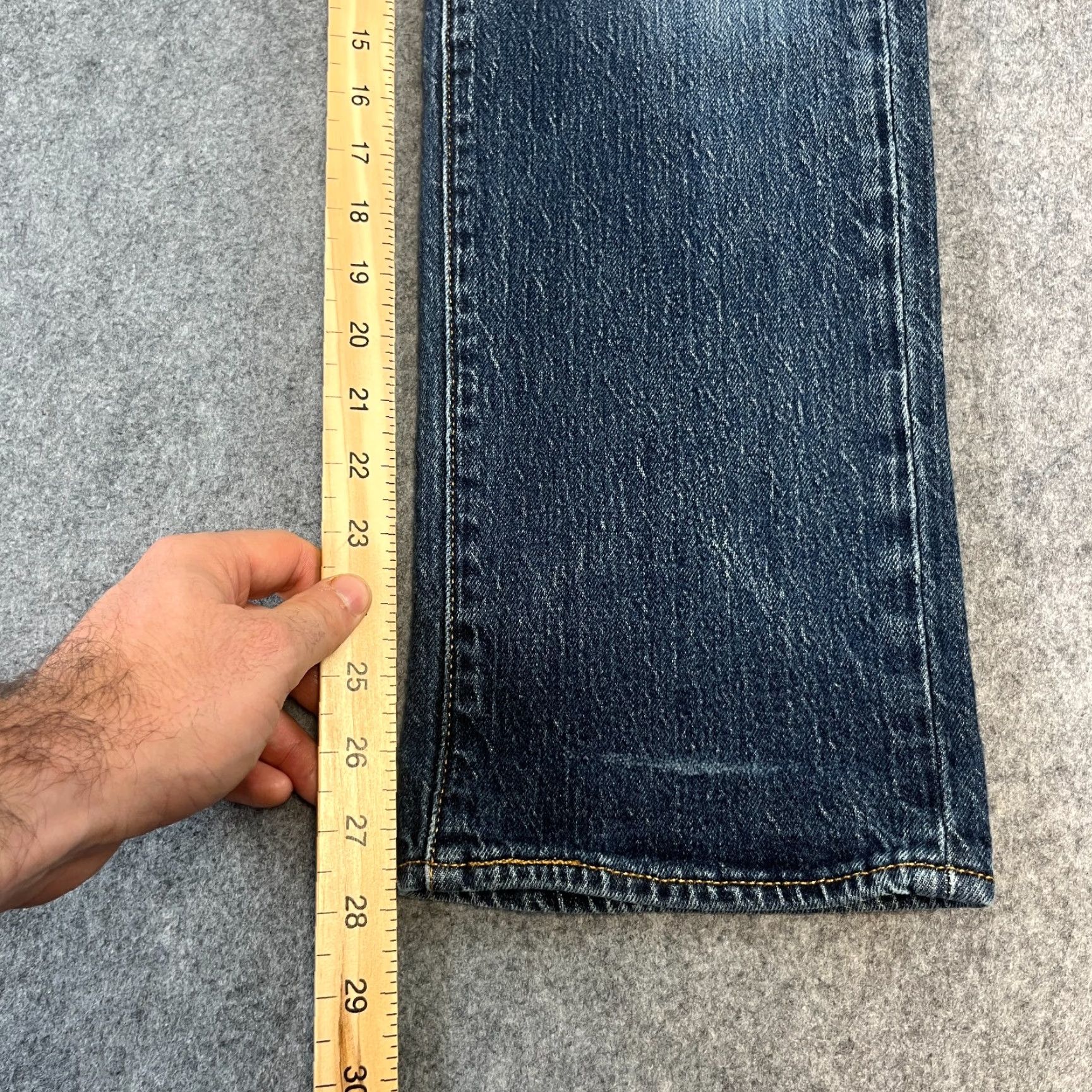 Levi's Levi's 514 Jeans Regular Straight 32 30 Dark Blue Whiskers Stretch Big E Mens Regular Denim Cotton Elastane Jeans | Levi's 514 Size US 32 / EU 48 - 4 Thumbnail