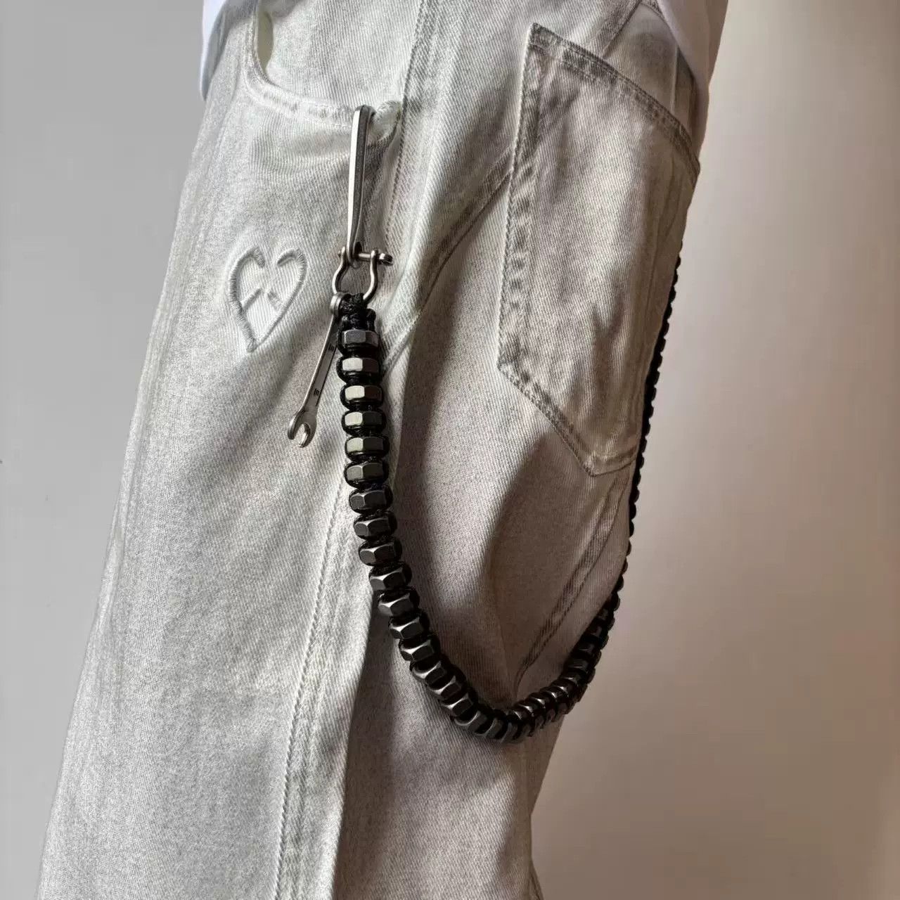 Vintage Retro hip-hop punk style jeans waist chain Size ONE SIZE - 1 Thumbnail
