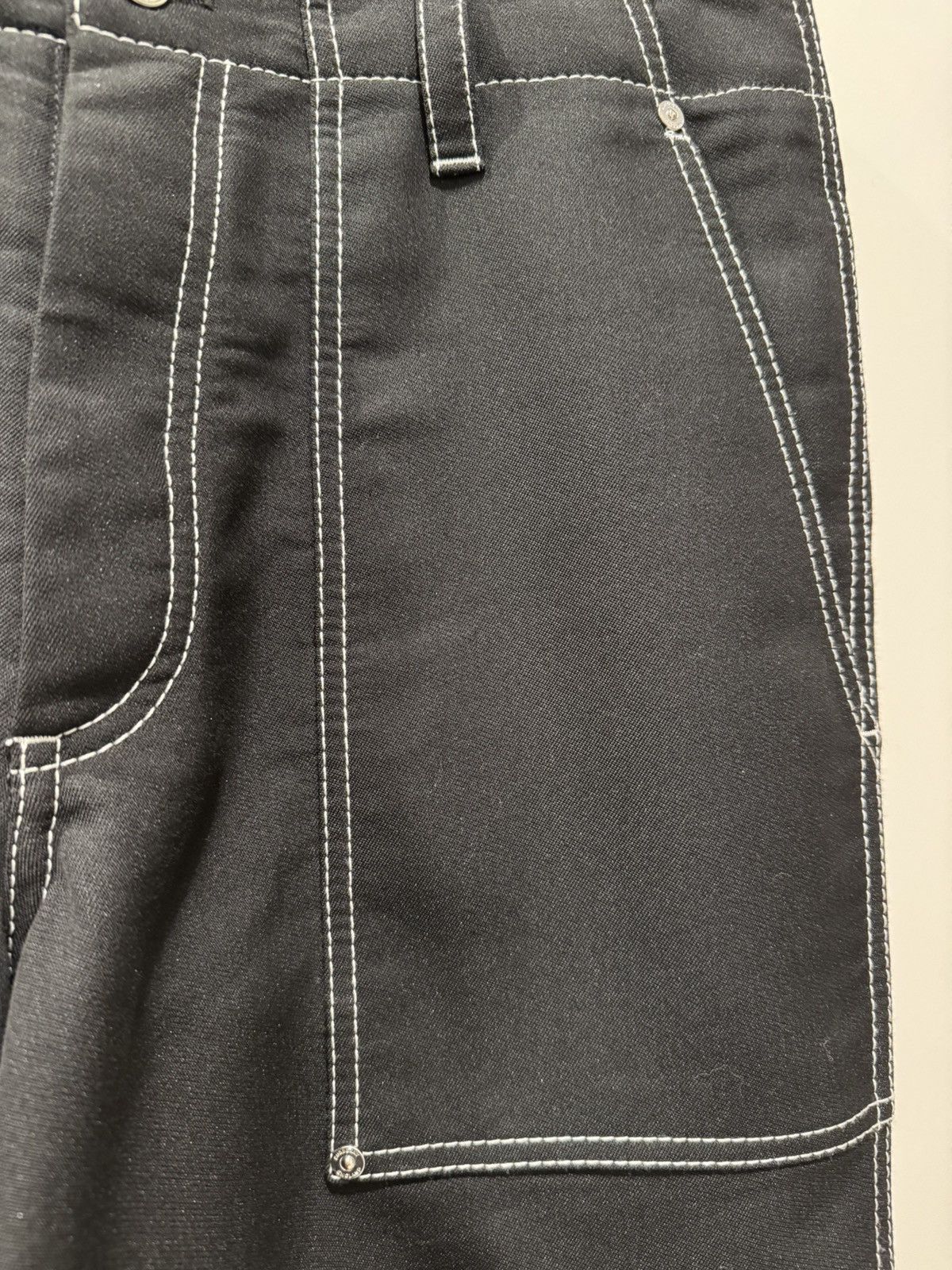 Burberry Burberry Work Pants in Black with White Stiching Size US 32 / EU 48 - 2 Thumbnail