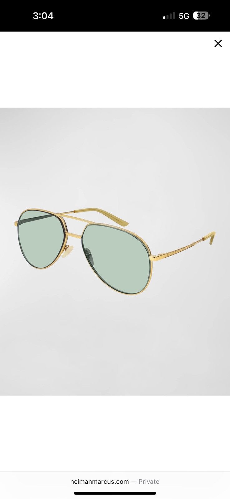 Gucci Gucci Aviator Glasses Size ONE SIZE - 8 Thumbnail